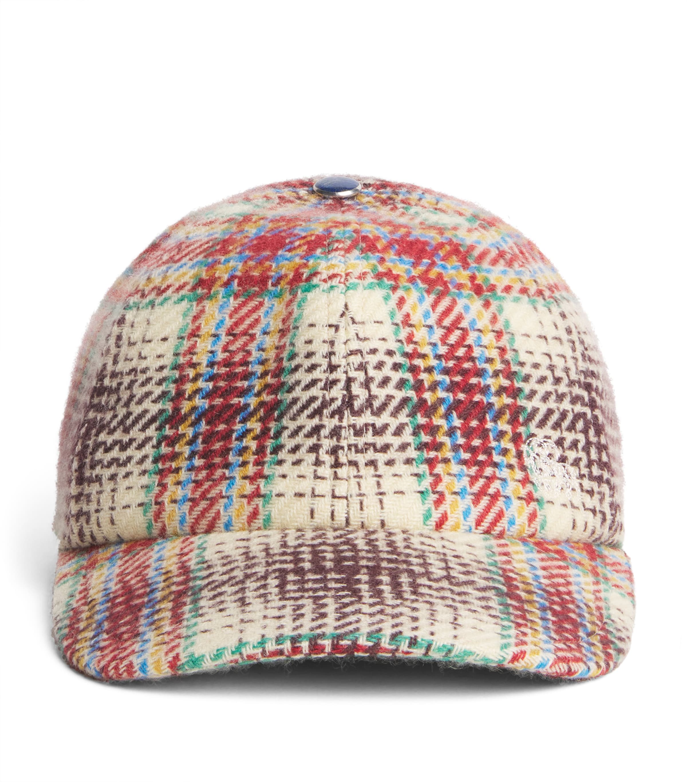 GOD'S TRUE CASHMERE x JOOPITER Cashmere Tartan Balance Fincher Cap Lapis Lazuli Image 1