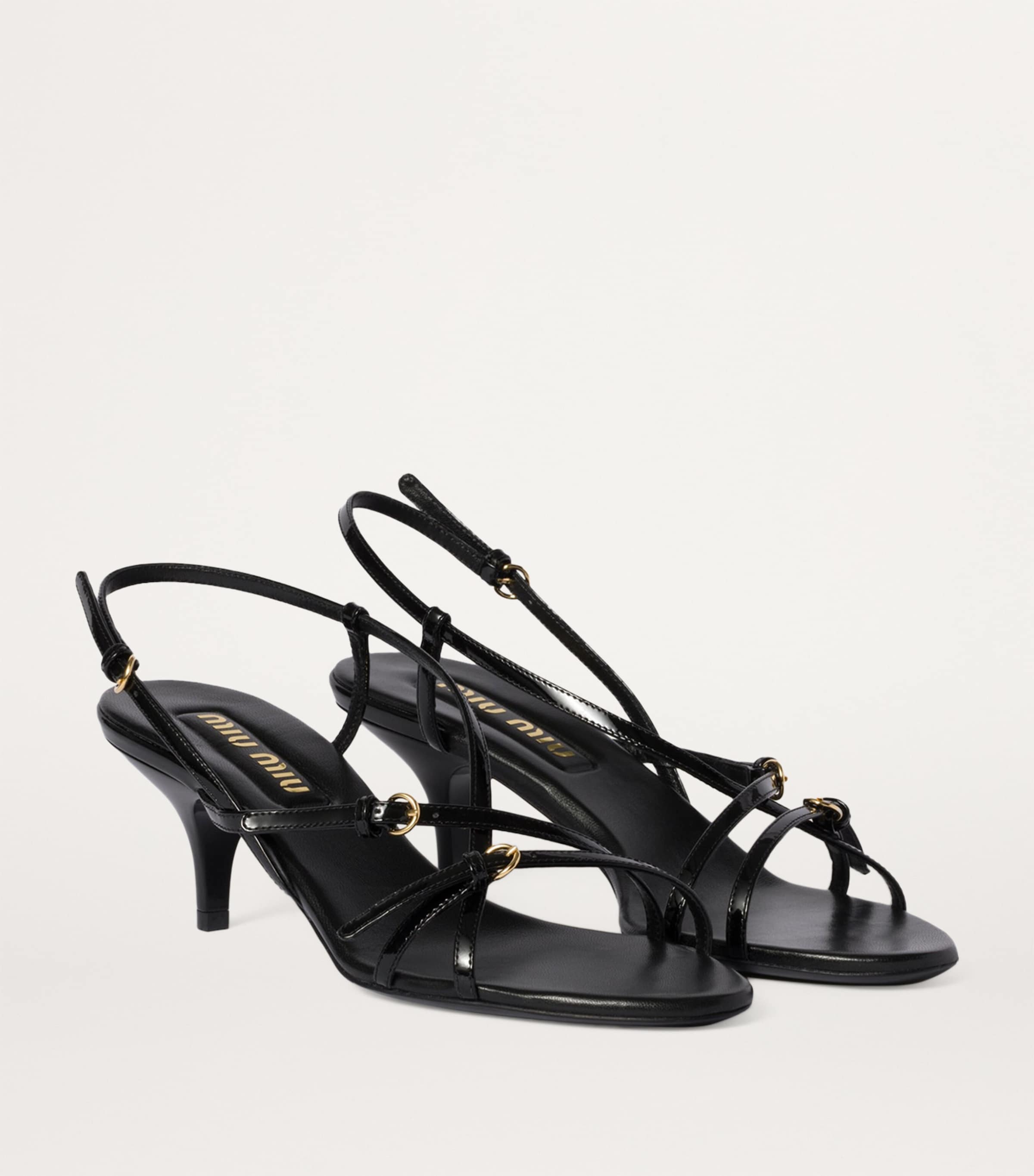 Patent Leather Heeled Sandals 55 F0002 Image 3