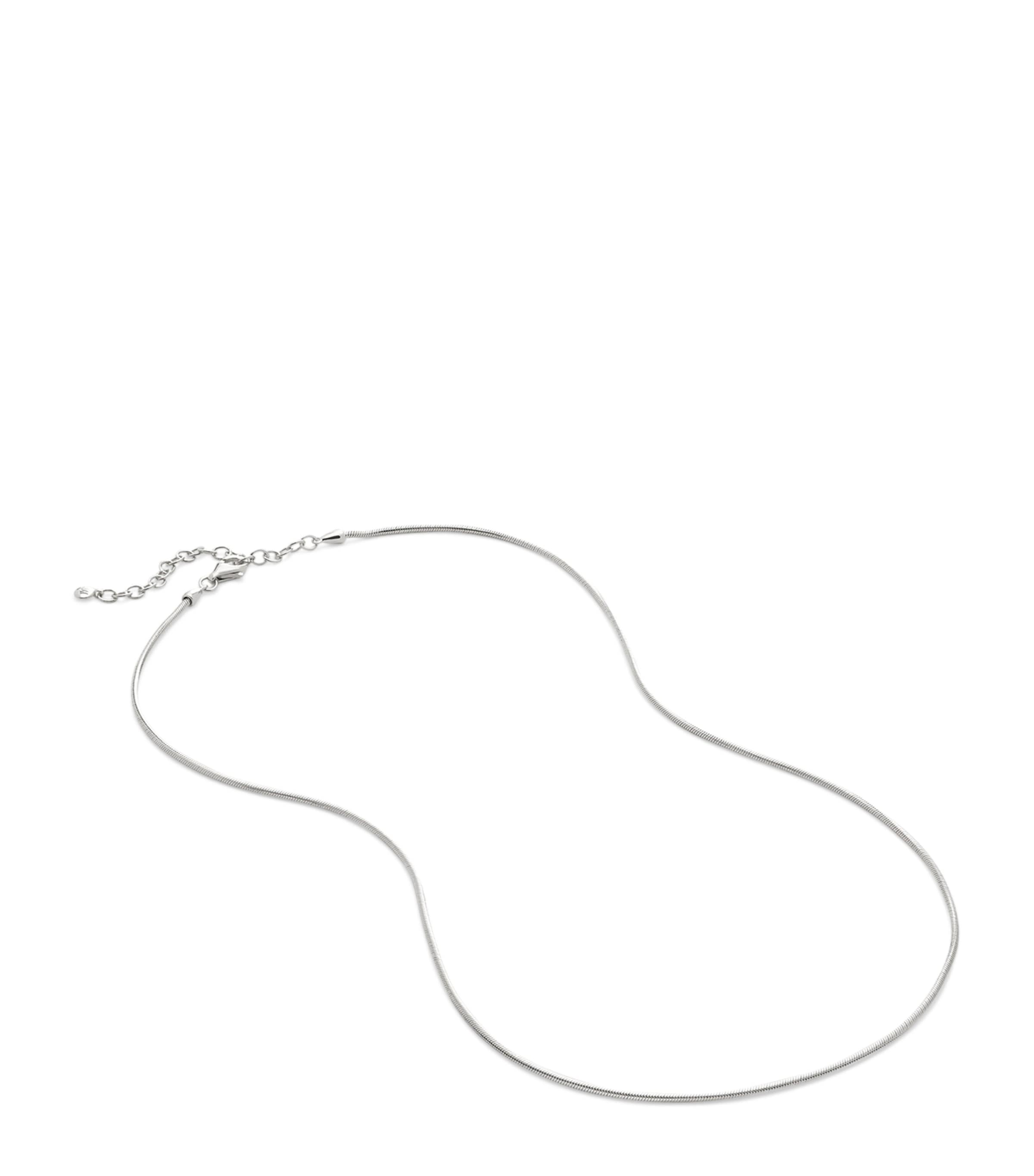 Monica Vinader Sterling Silver Chain Necklace Sterling Silver Image 1