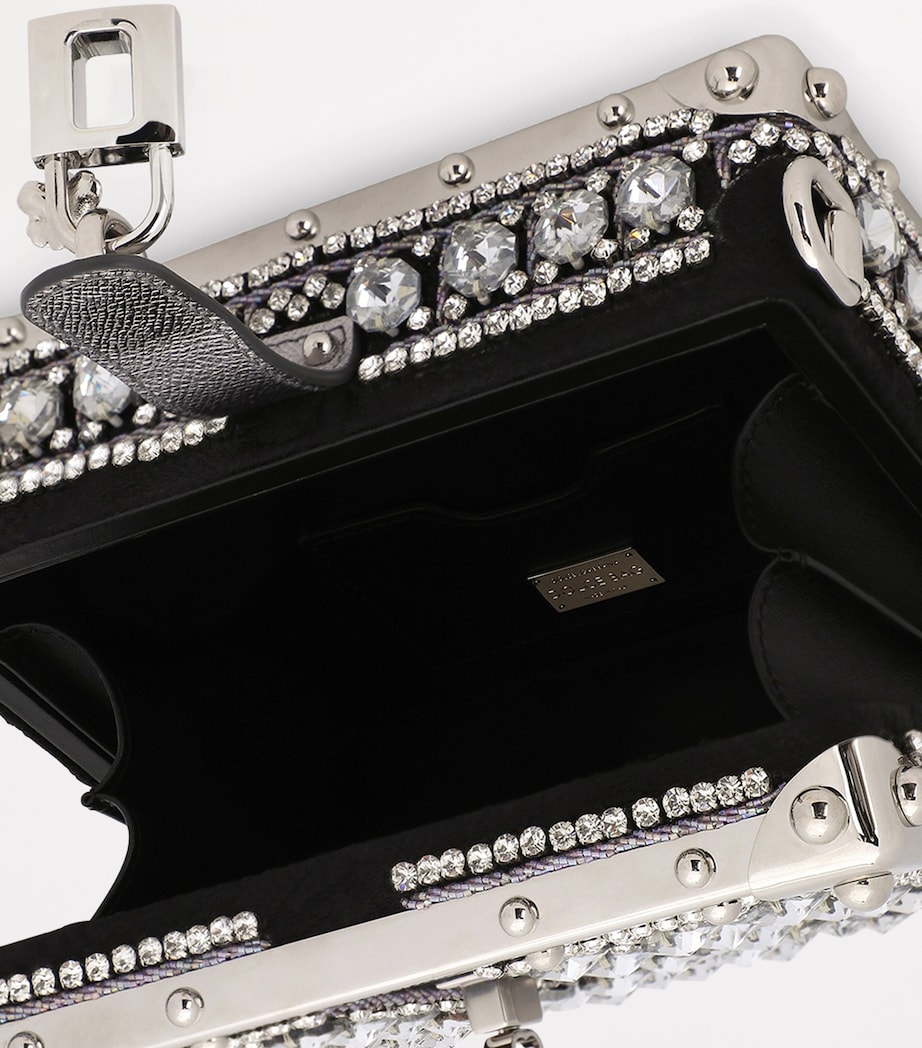 Crystal-Embellished Shoulder Bag 8D822-CRYSTAL/NERO Image 4