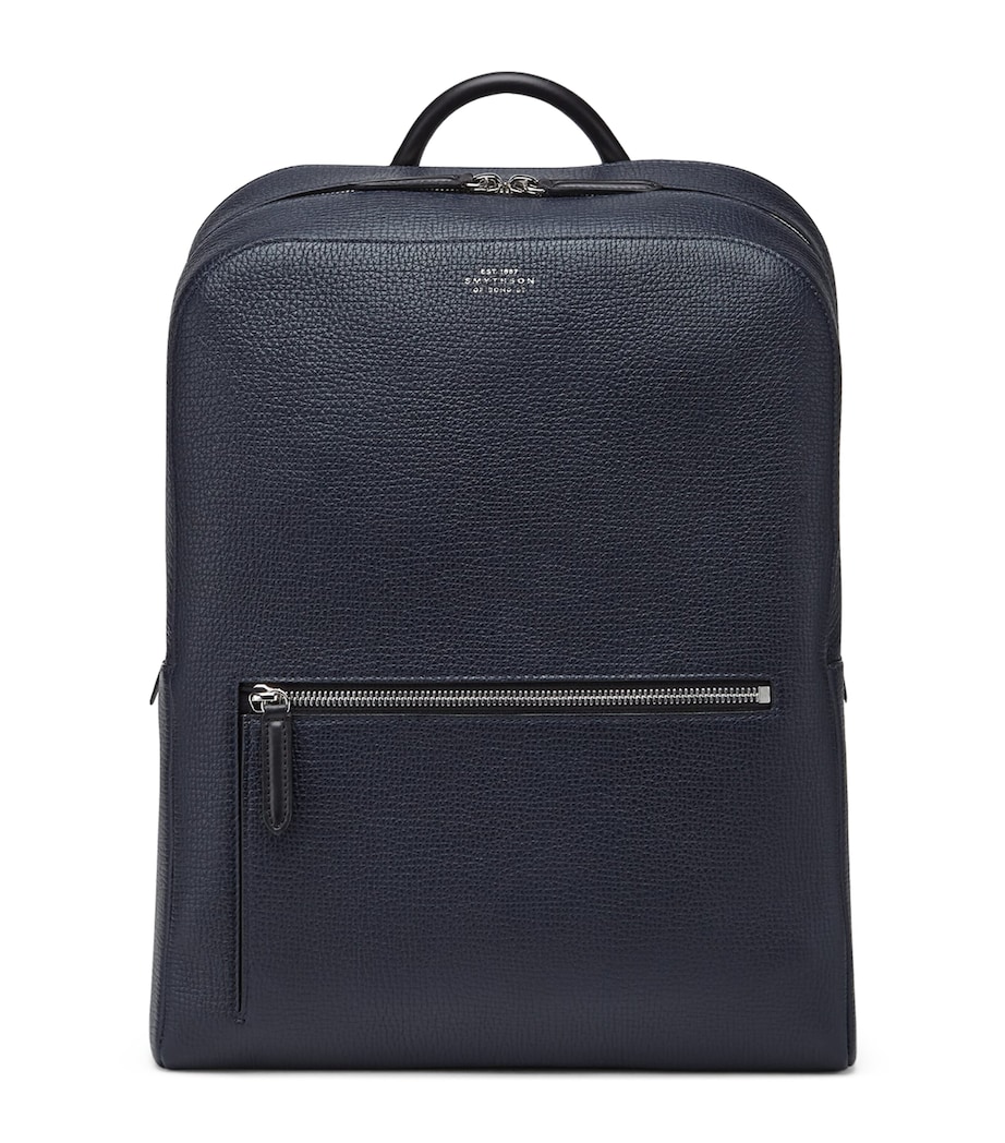 Smythson Ludlow Leather Backpack Navy Image 1