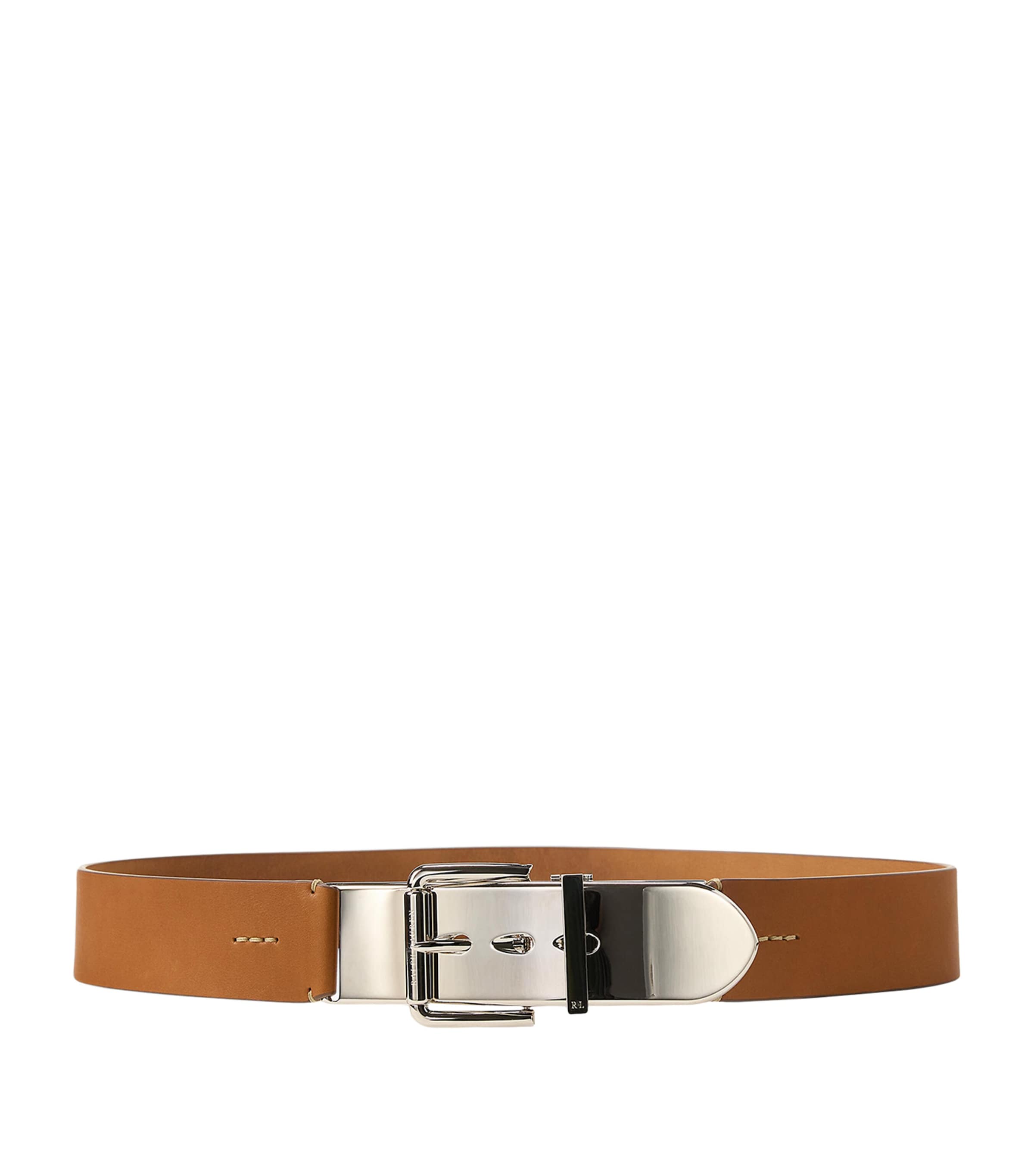Ralph Lauren Calfskin Letter-opener Belt In Brown