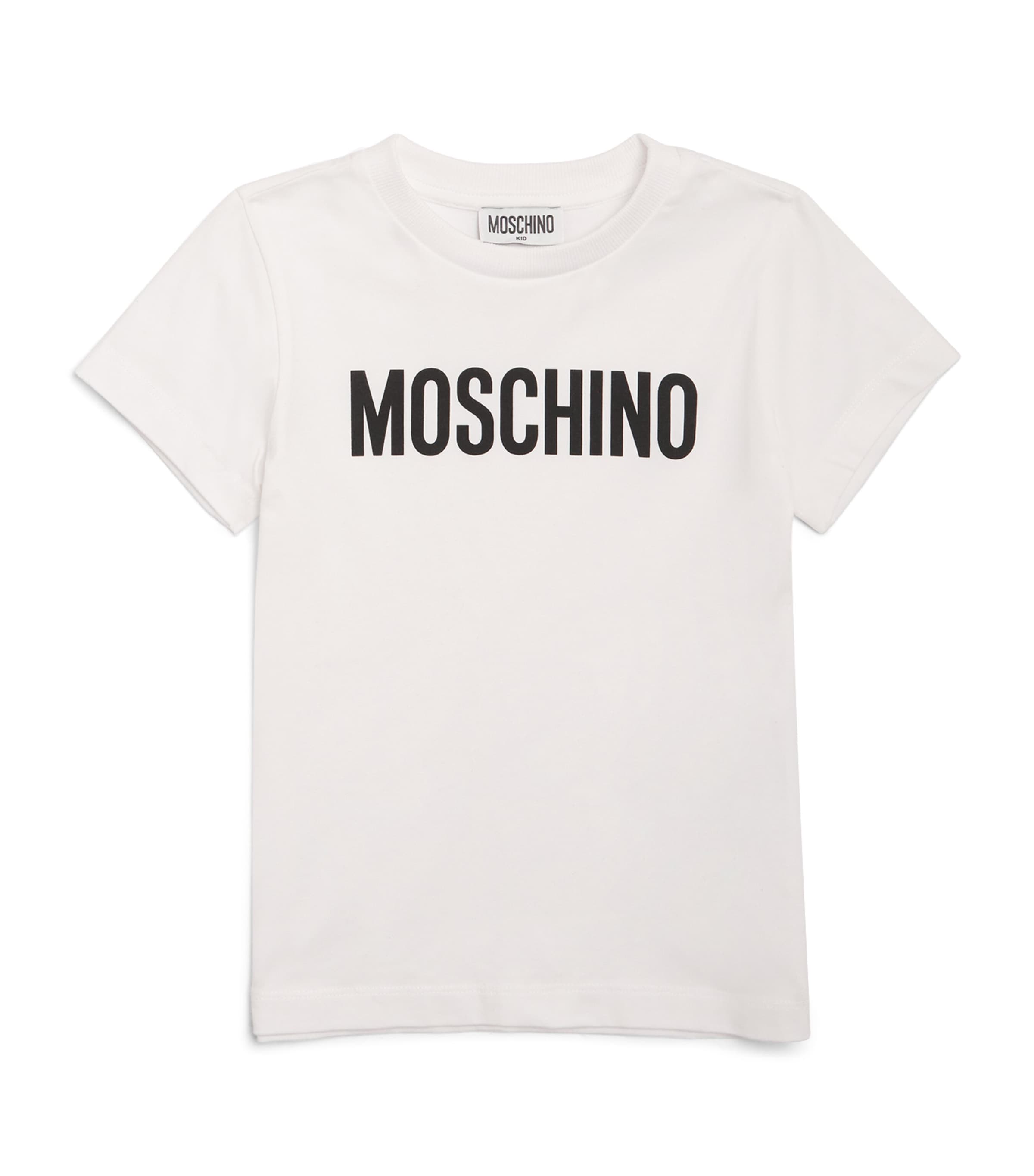 Shop Moschino Cotton Logo T-shirt In White