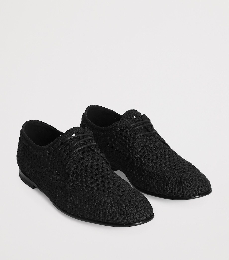 Woven Derby Shoes 80999-BLACK Image 2