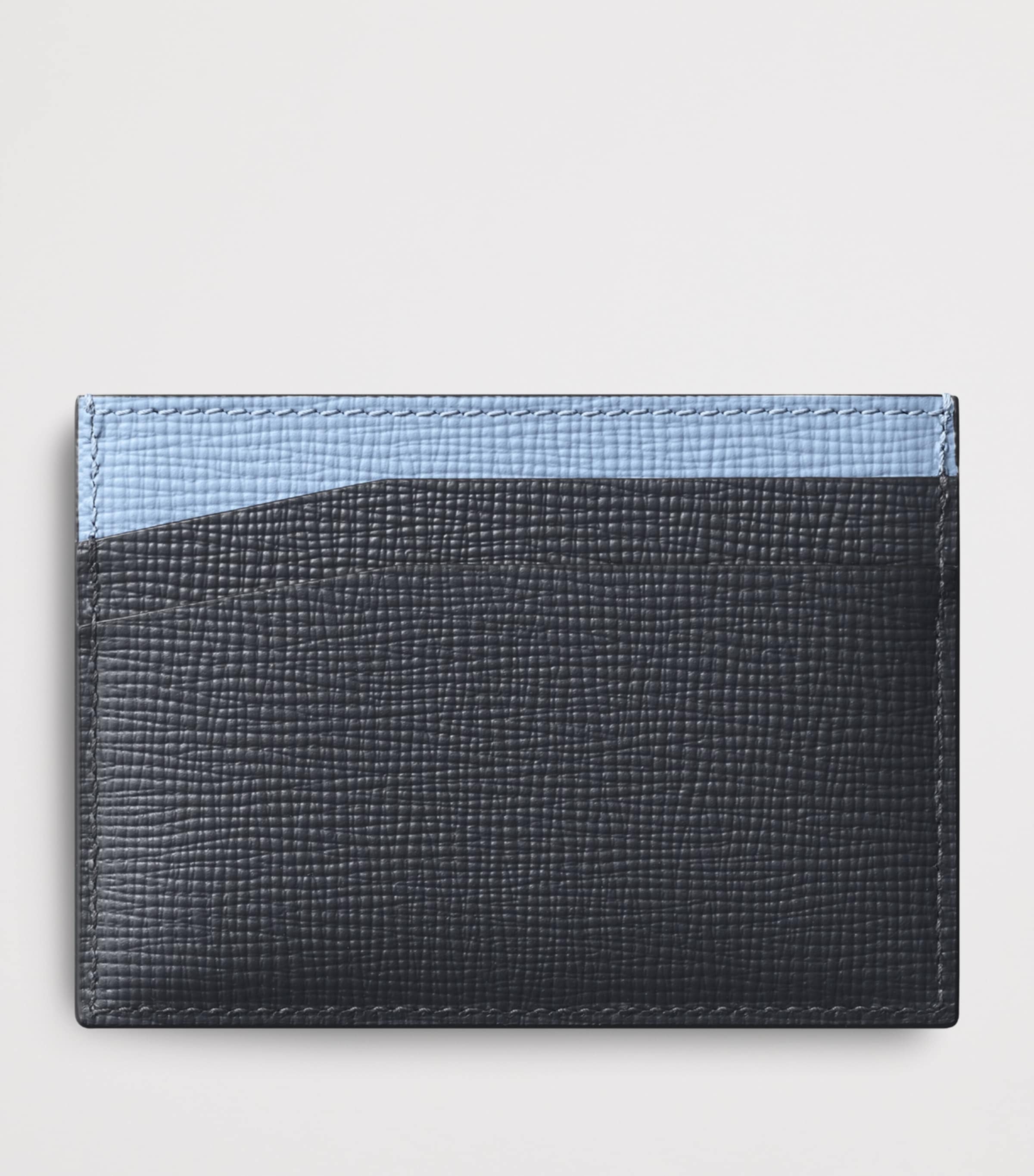Cartier Leather Losange Two-Tone Bifold Card Holder Grey & Blue Image 2