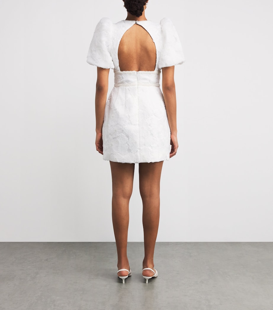 Bow-Detail Deliah Mini Dress IVORY Image 3