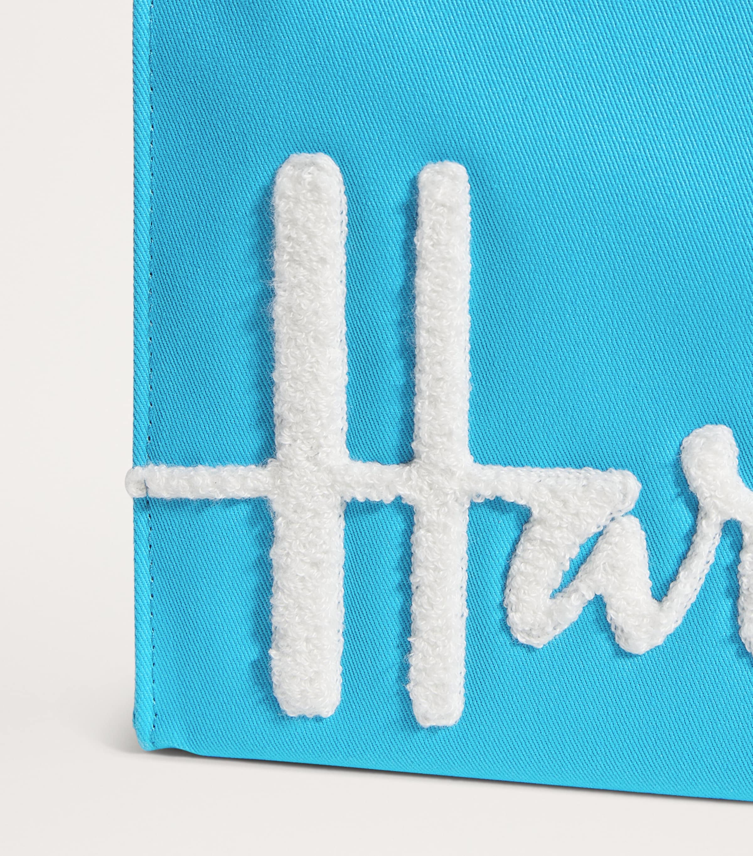 Small Cotton Logo Tote Bag BRIGHT BLUE Image 7