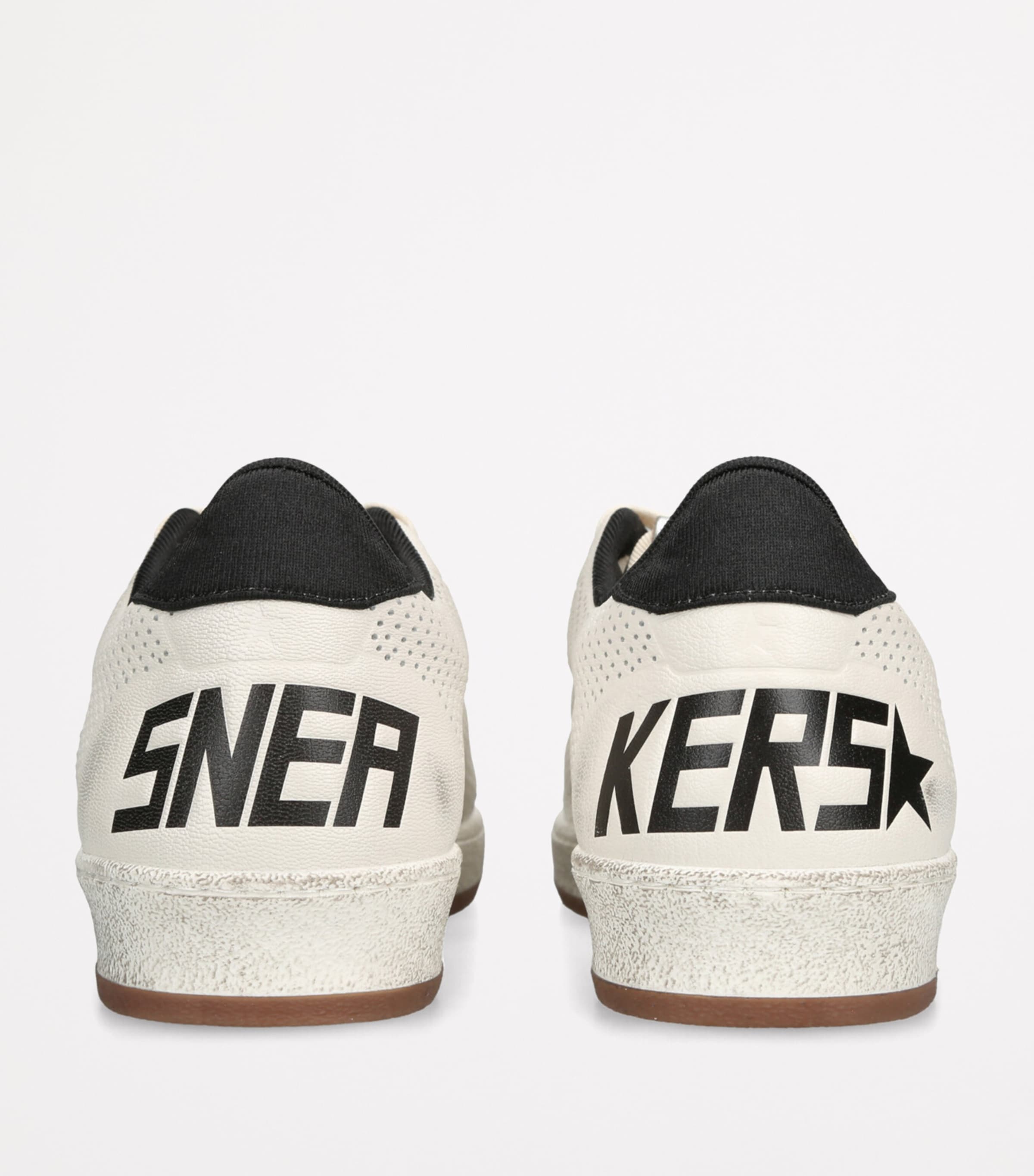 Golden Goose Leather Ball Star Low-Top Sneakers White/blk Image 2