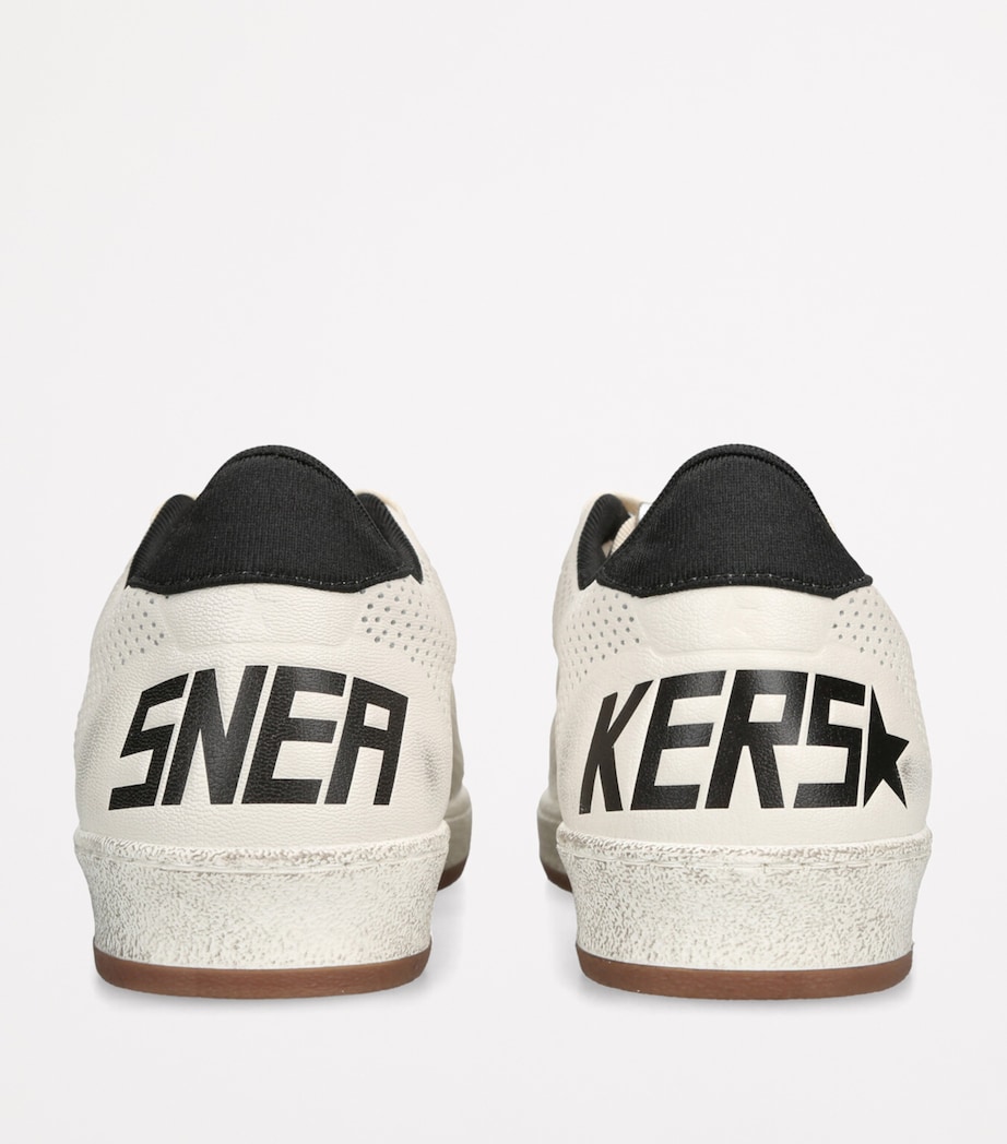 Golden Goose Leather Ball Star Low-Top Sneakers White/blk Image 2