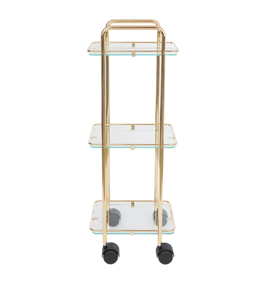 Square Gold-Plated Trolley GOLD Image 1