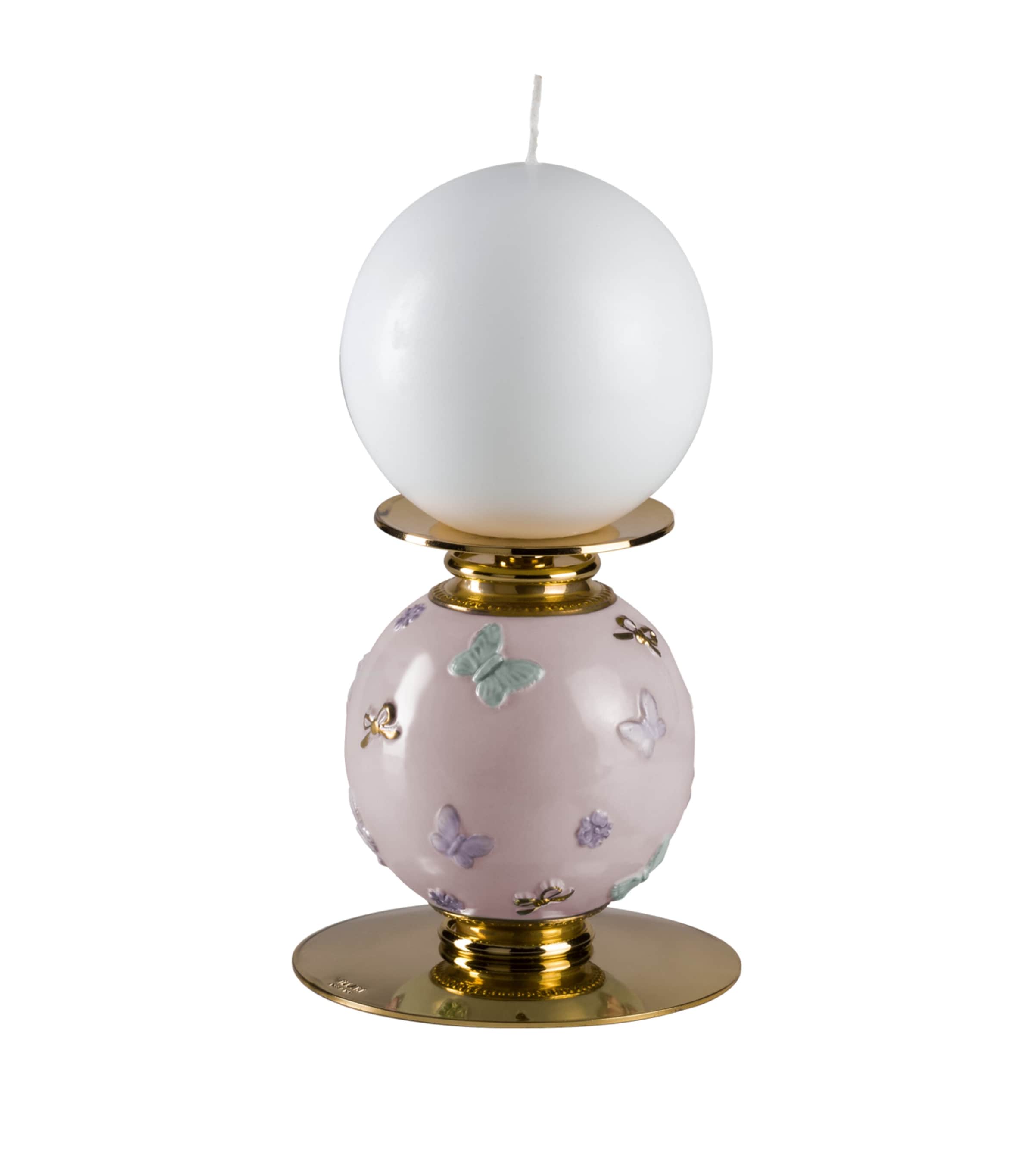 Villari Blooming Butterfly Candle Holder In Pink