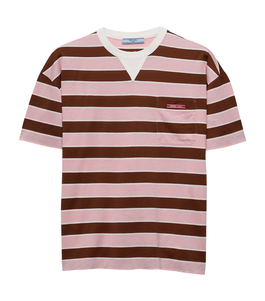 Prada Womens Cotton Striped Rugby Shirt Image 1
