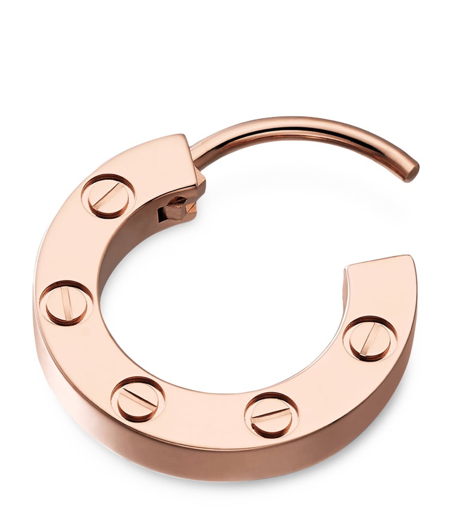 Rose Gold LOVE Hoop Earring ROSE GOLD Image 3