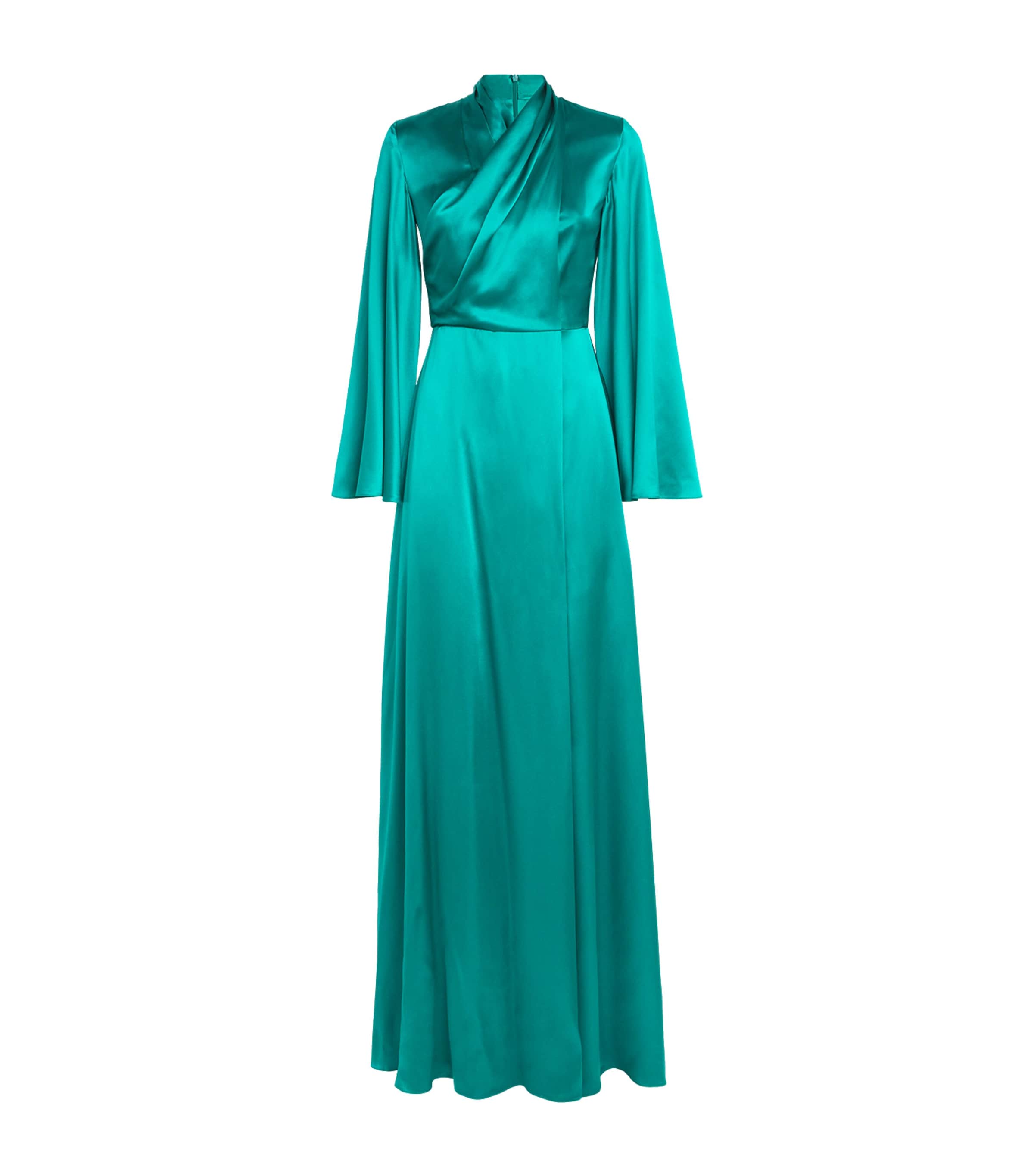 E.stott E. Stott Silk Zelda Gown In Green