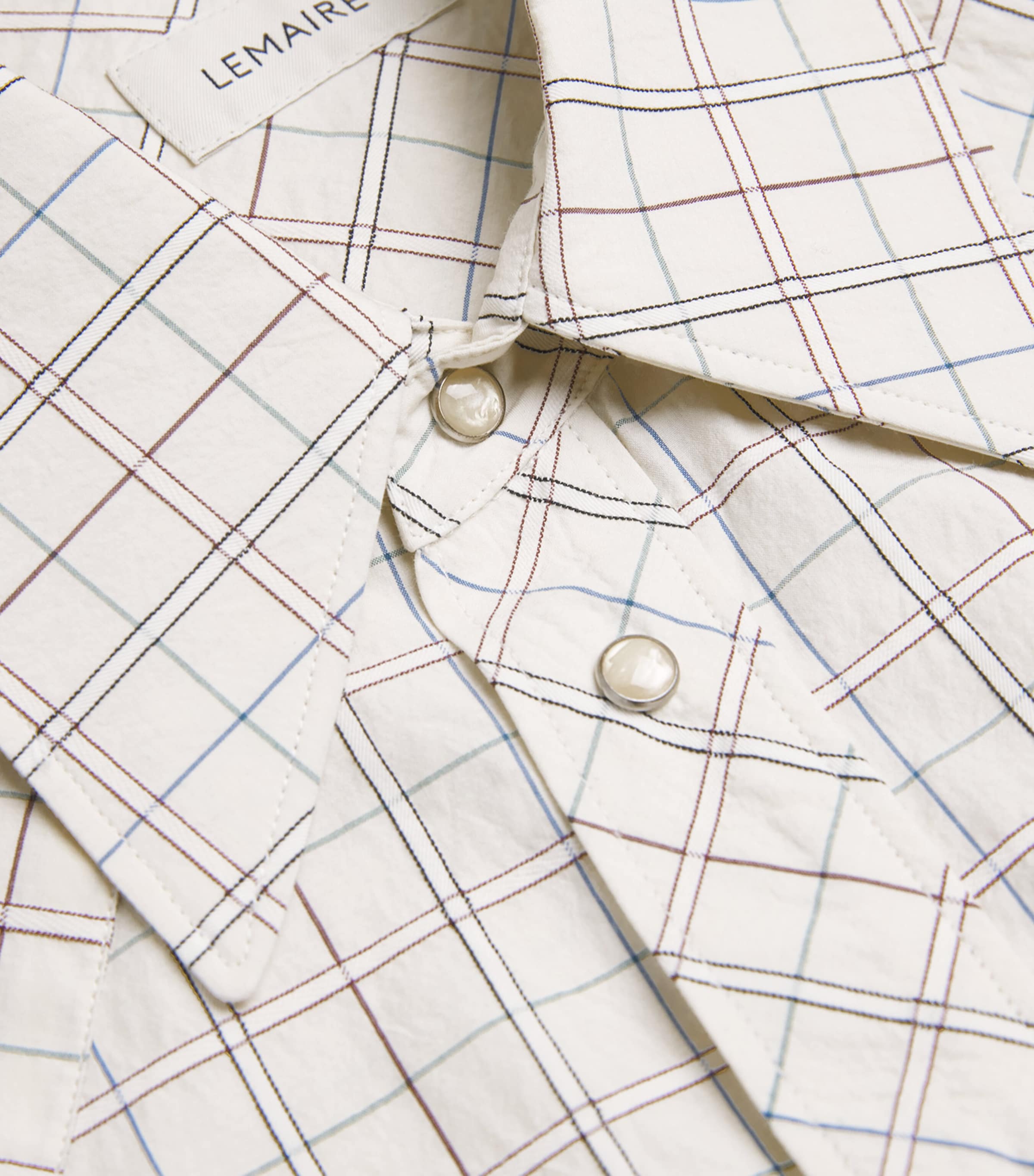 Cotton Check Western Shirt OFF WHI/MULT MU354 Image 5