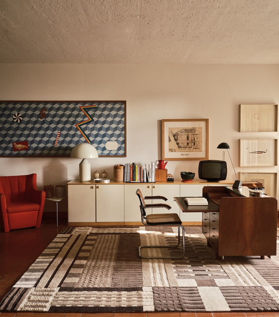 The Rug Company x Paul Smith Takt Rug (2.74m x 1.83m) Beige Image 4