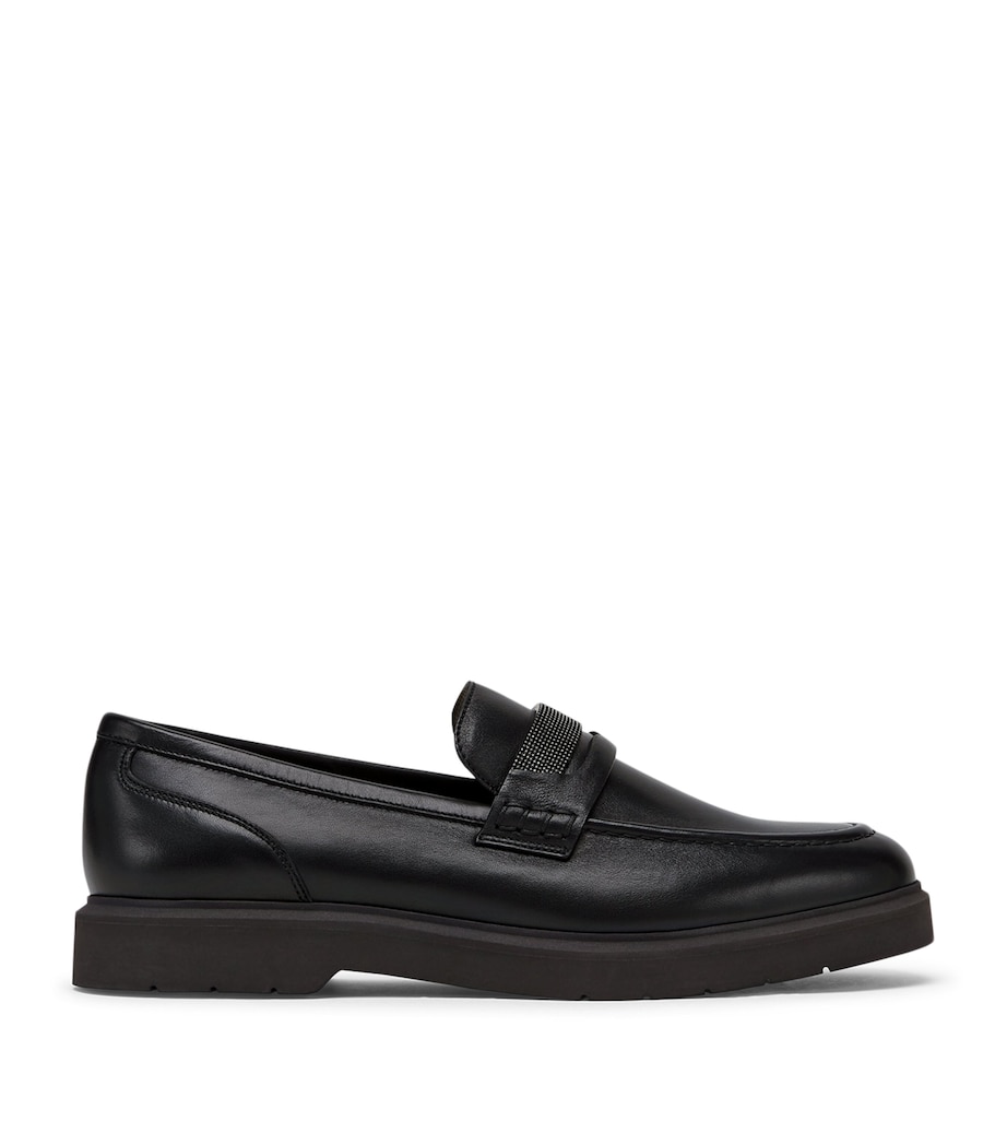 Leather Monili Penny Loafers C101 Image 1