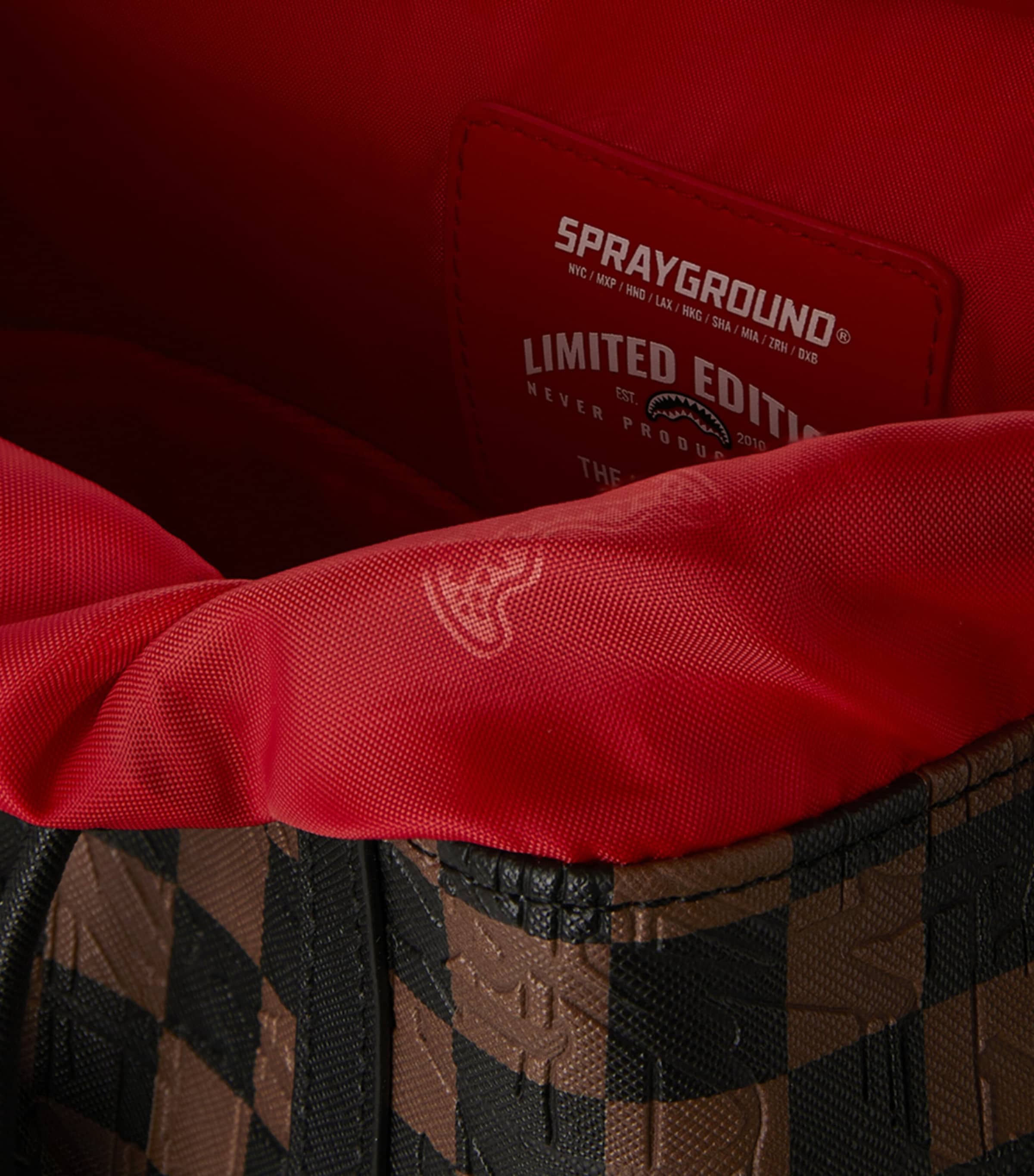 Embossed Check Monte Carlo Backpack BROWN Image 9