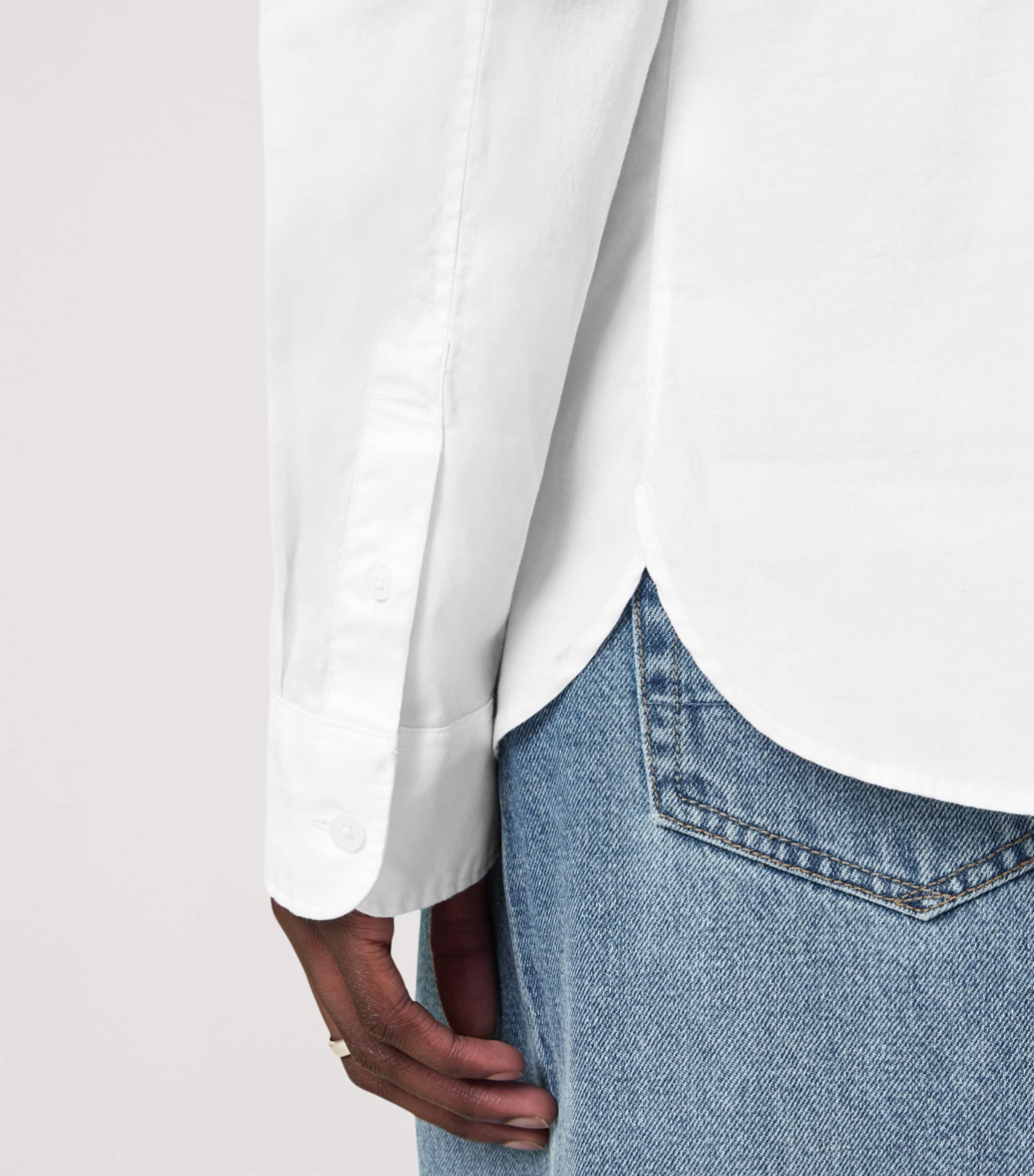 Stretch-Cotton Hawthorne Shirt WHITE Image 9