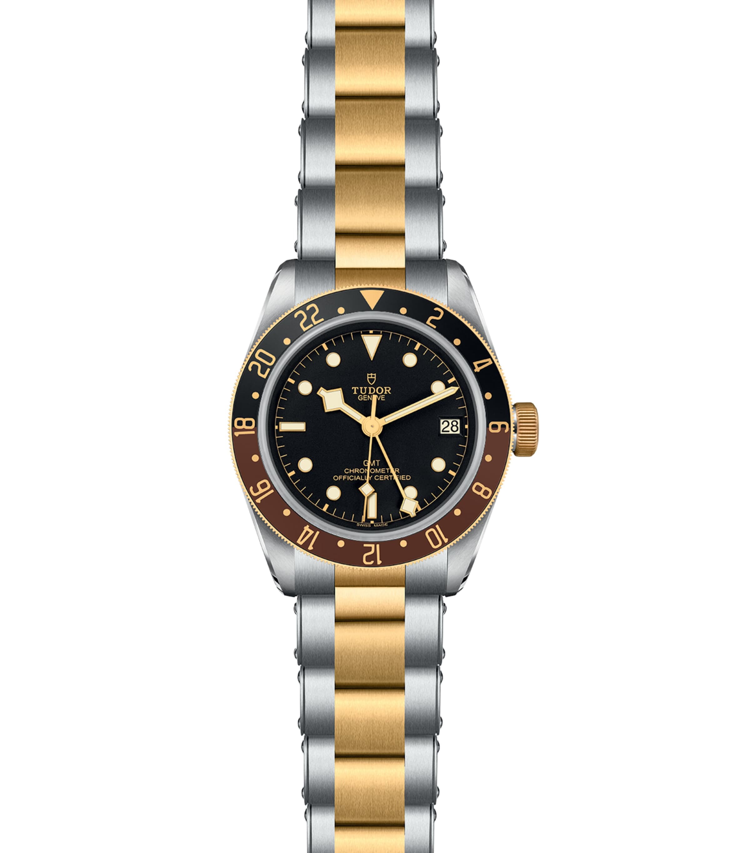 Black Bay GMT Stainless Steel and Yellow Gold Watch 41mm BLACK Image 2