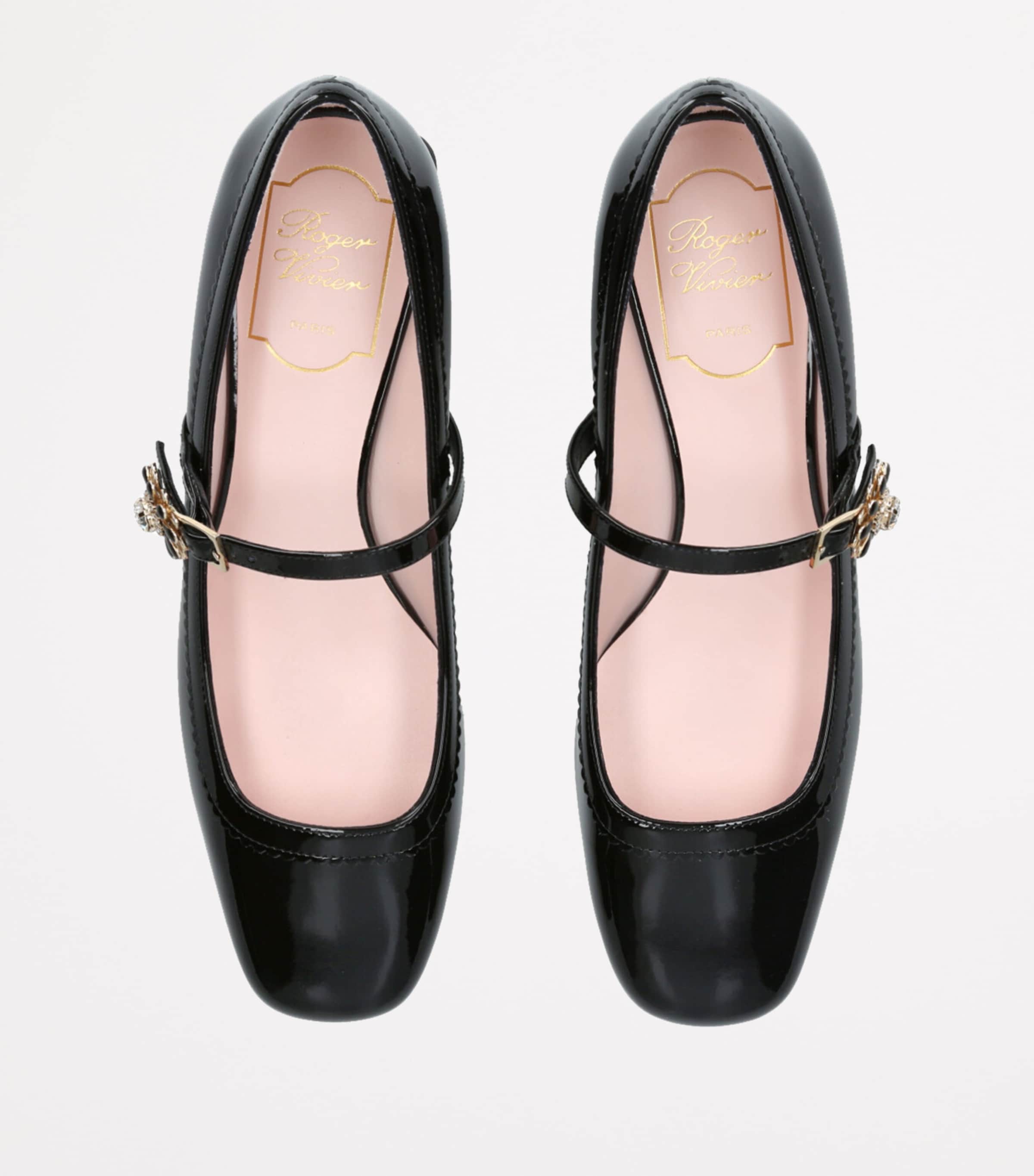 Leather Très Vivier Mary Jane Pumps 25 BLACK Image 4