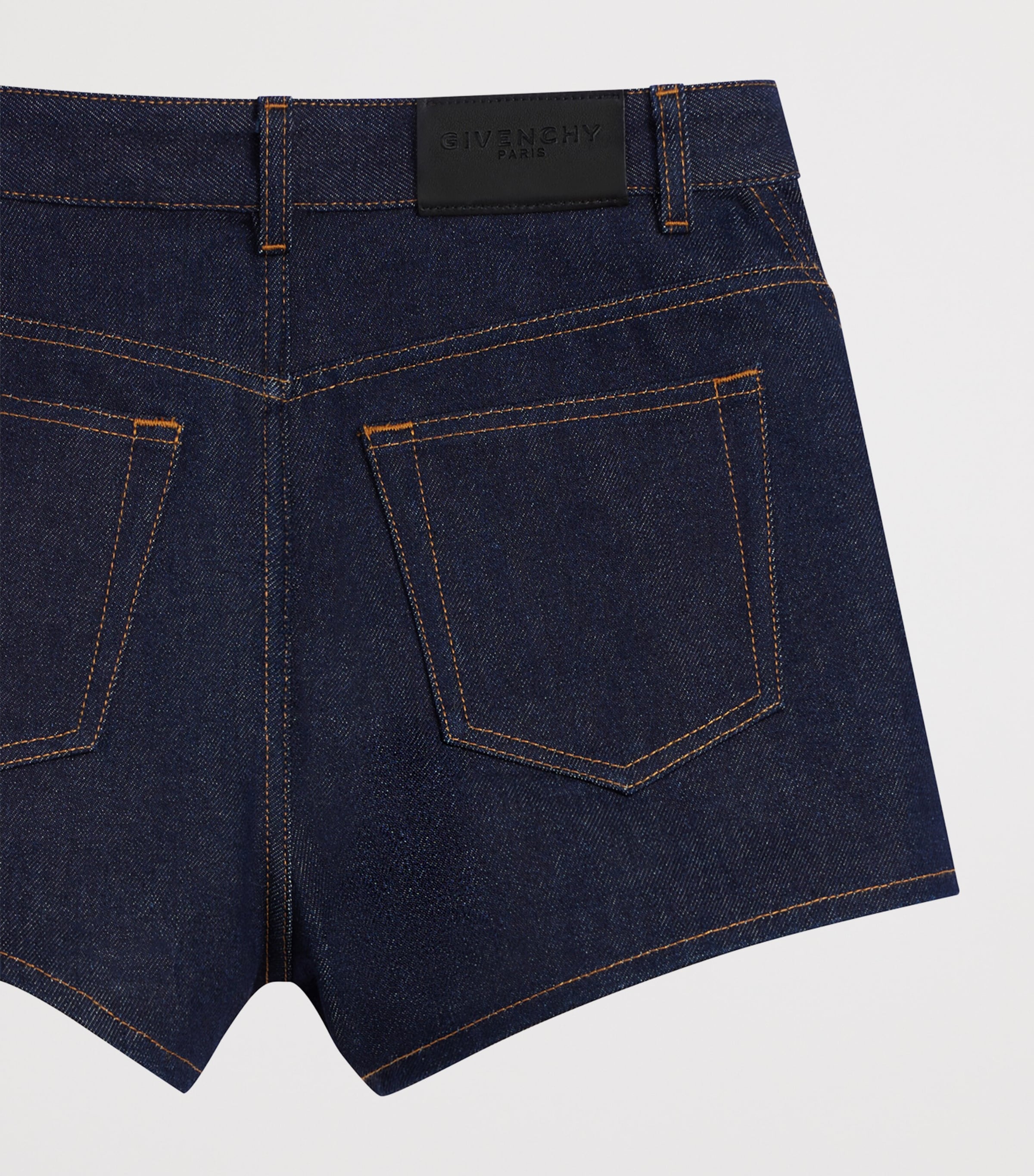 Givenchy Womens Denim Pinch Shorts Image 7
