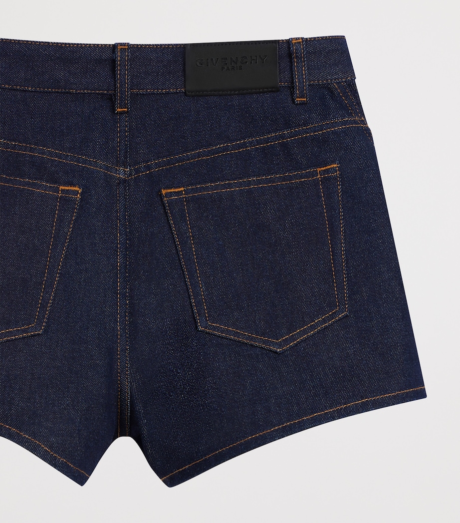 Givenchy Womens Denim Pinch Shorts Image 7