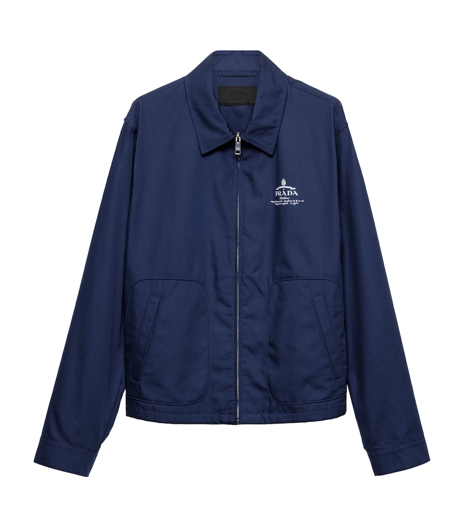 Technical Cotton Zip-Up Blouson Jacket F0216 Image 1