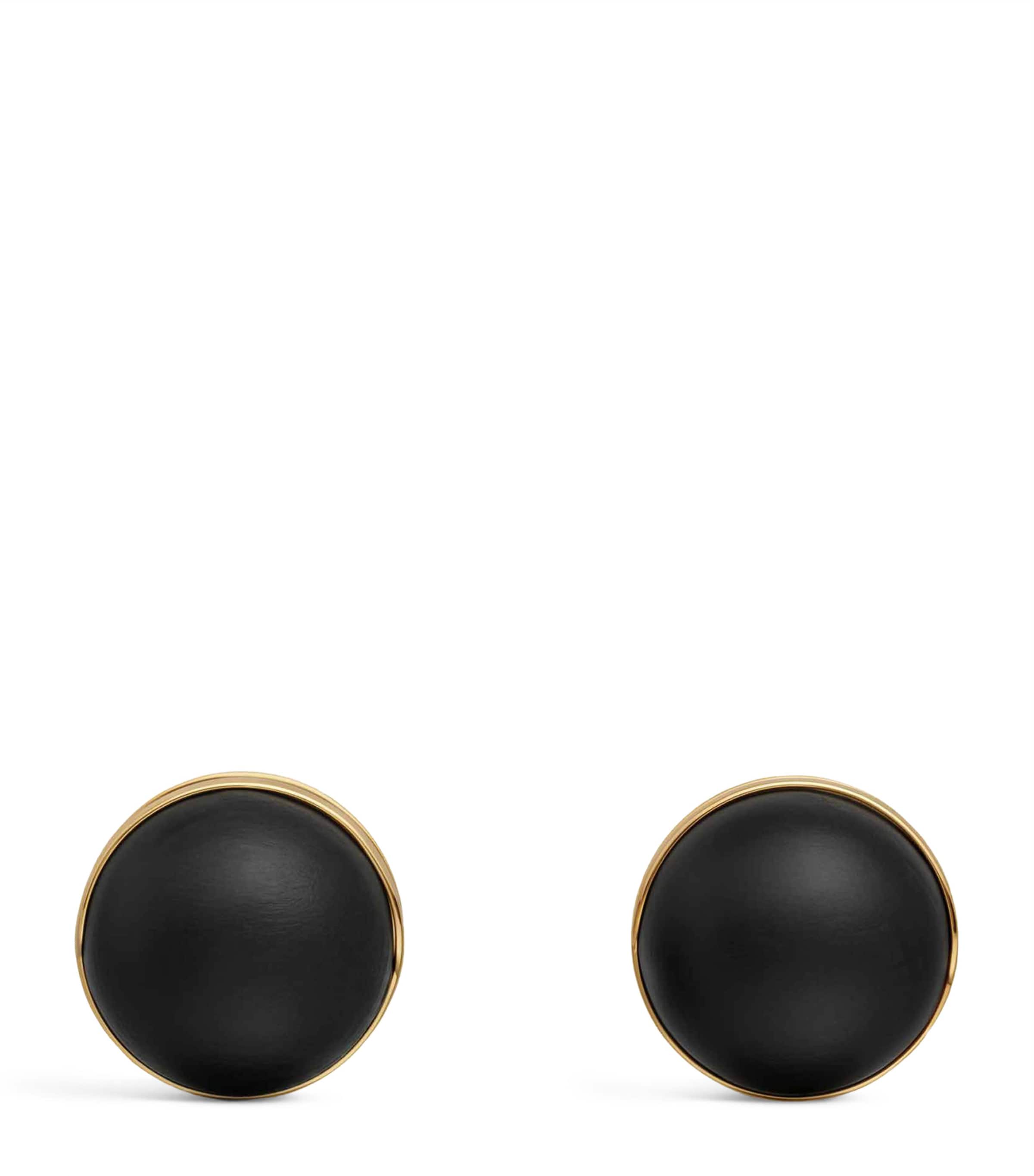 Alaïa Wood Sphere Earrings In Brown