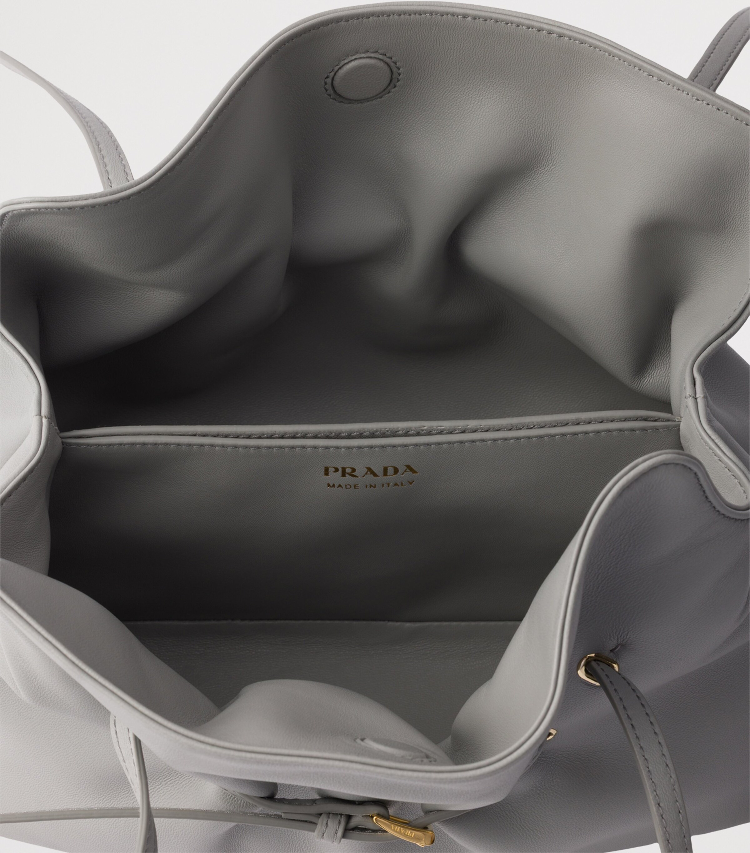 Prada Grey Small Leather Dada Shoulder Bag | Harrods UK