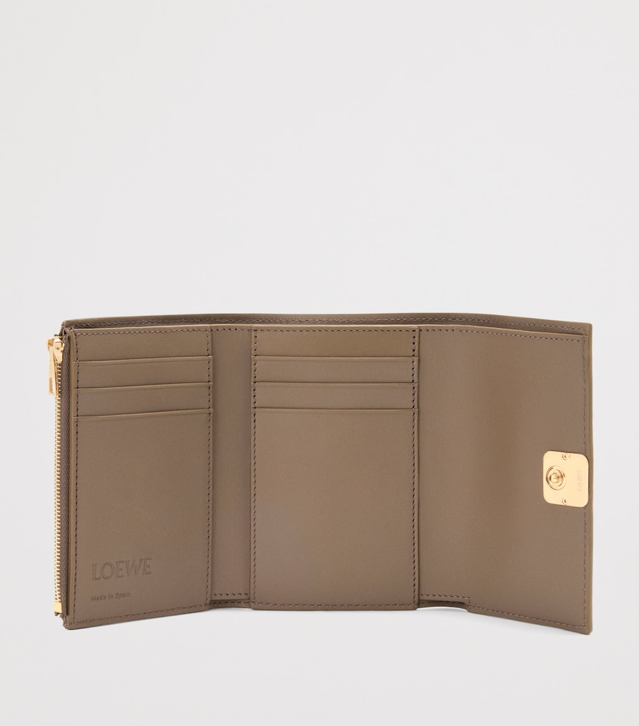 Small Leather Anagram Wallet TAUPE Image 3