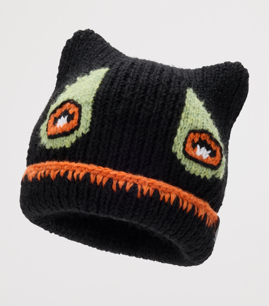 LOEWE x Louis Wain Wool-Blend Cats Beanie Black Image 2