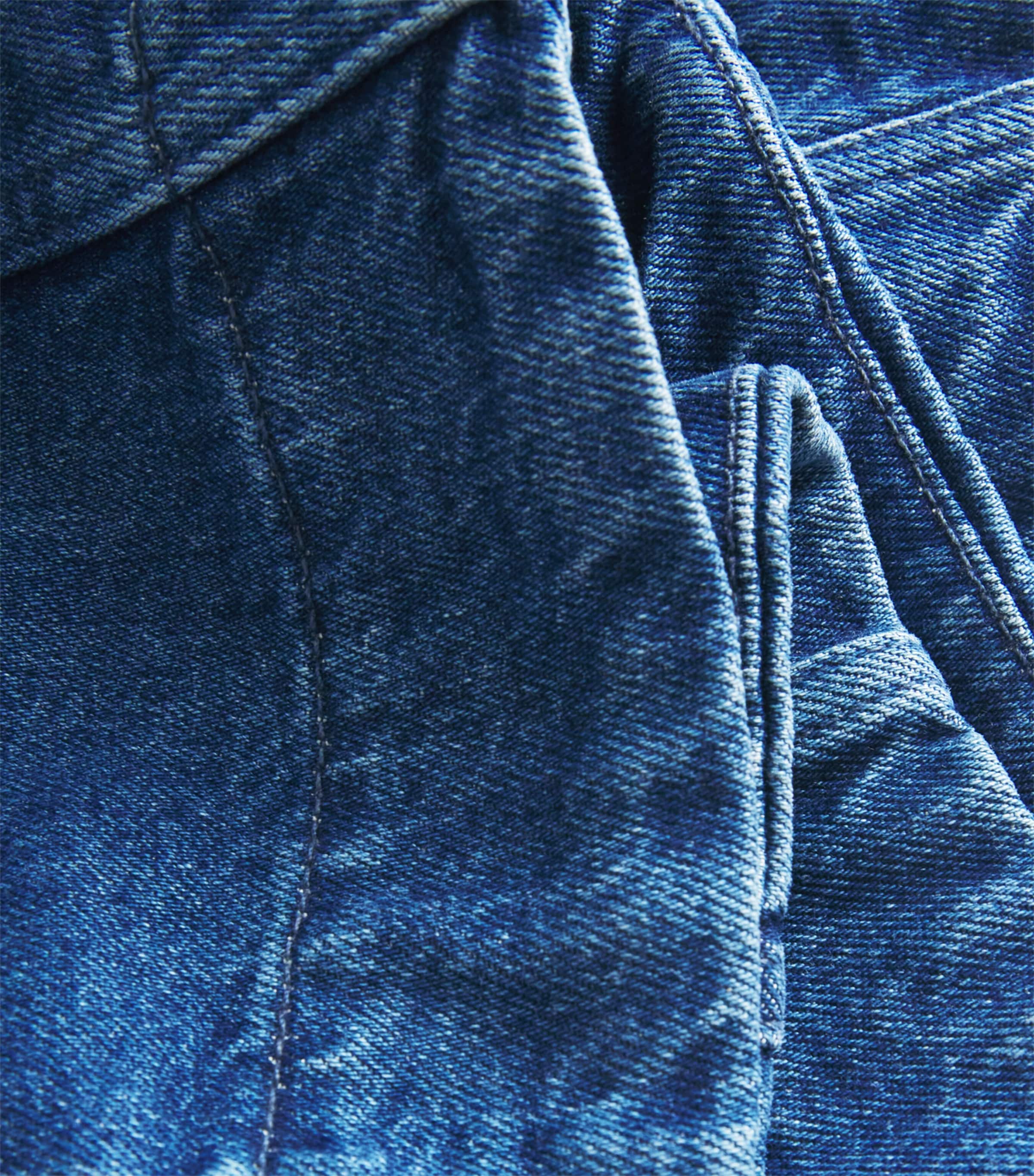 Denim Flared Mini Dress DENIM BLUE Image 5