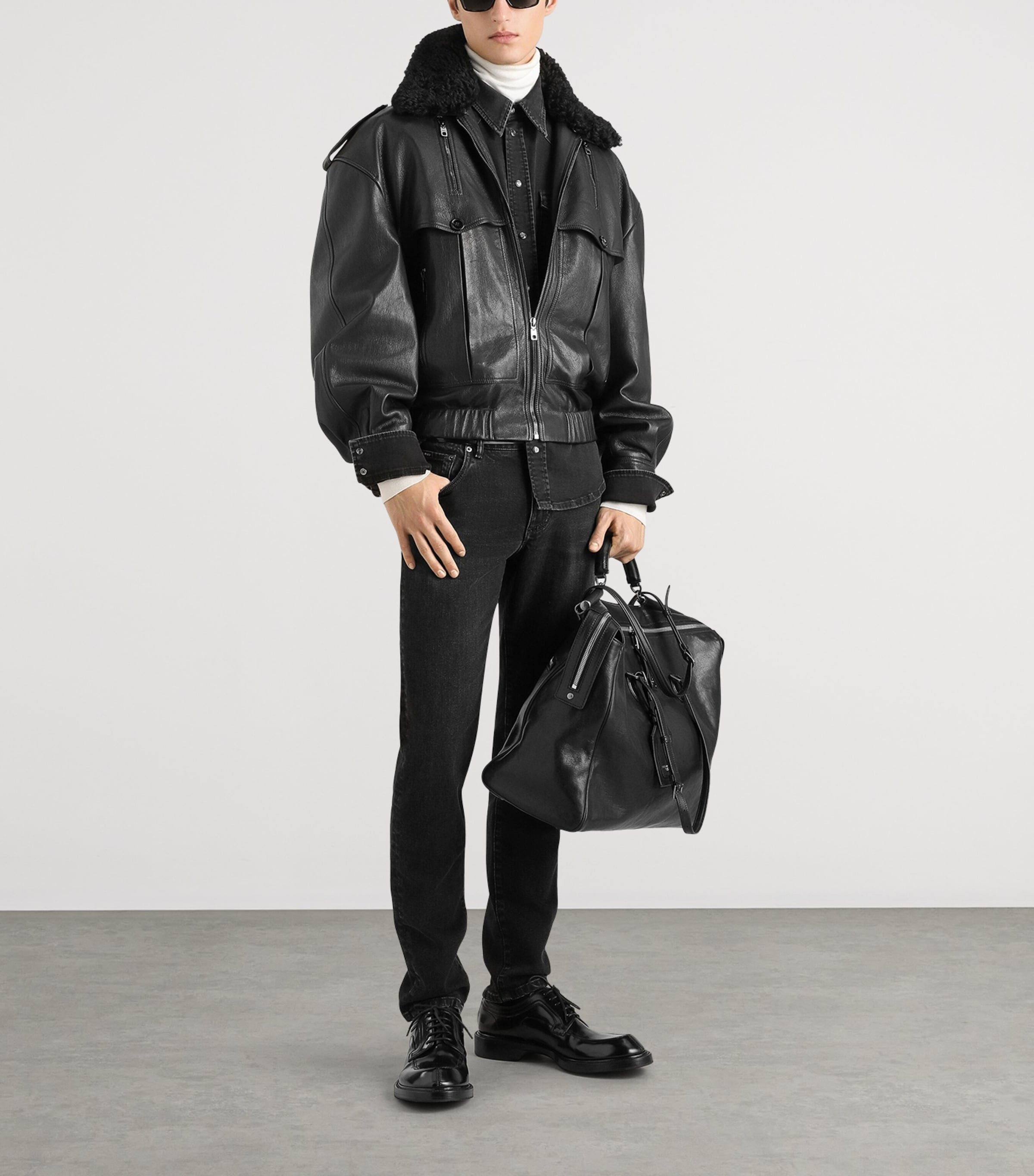 Dolce&Gabbana Mens Slim-Fit Jeans Combined Colou Image 2