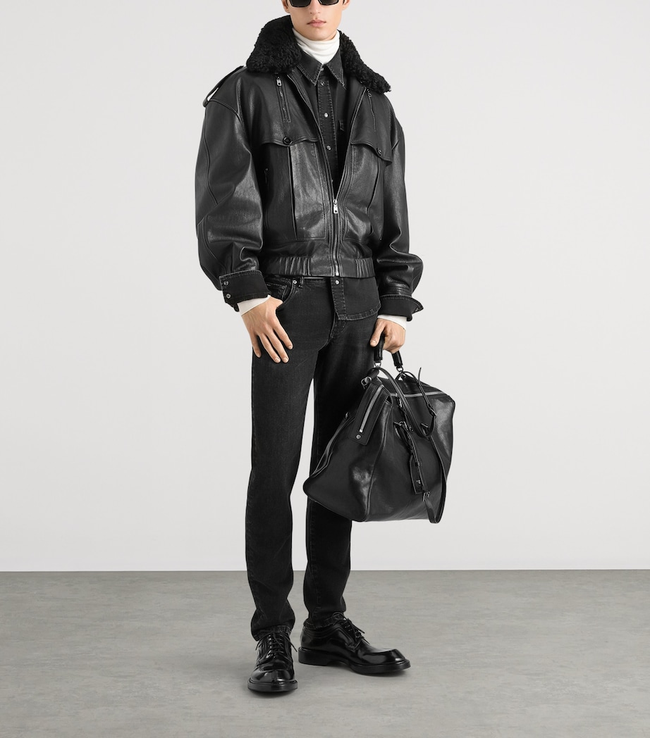 Dolce&Gabbana Mens Slim-Fit Jeans Combined Colou Image 2