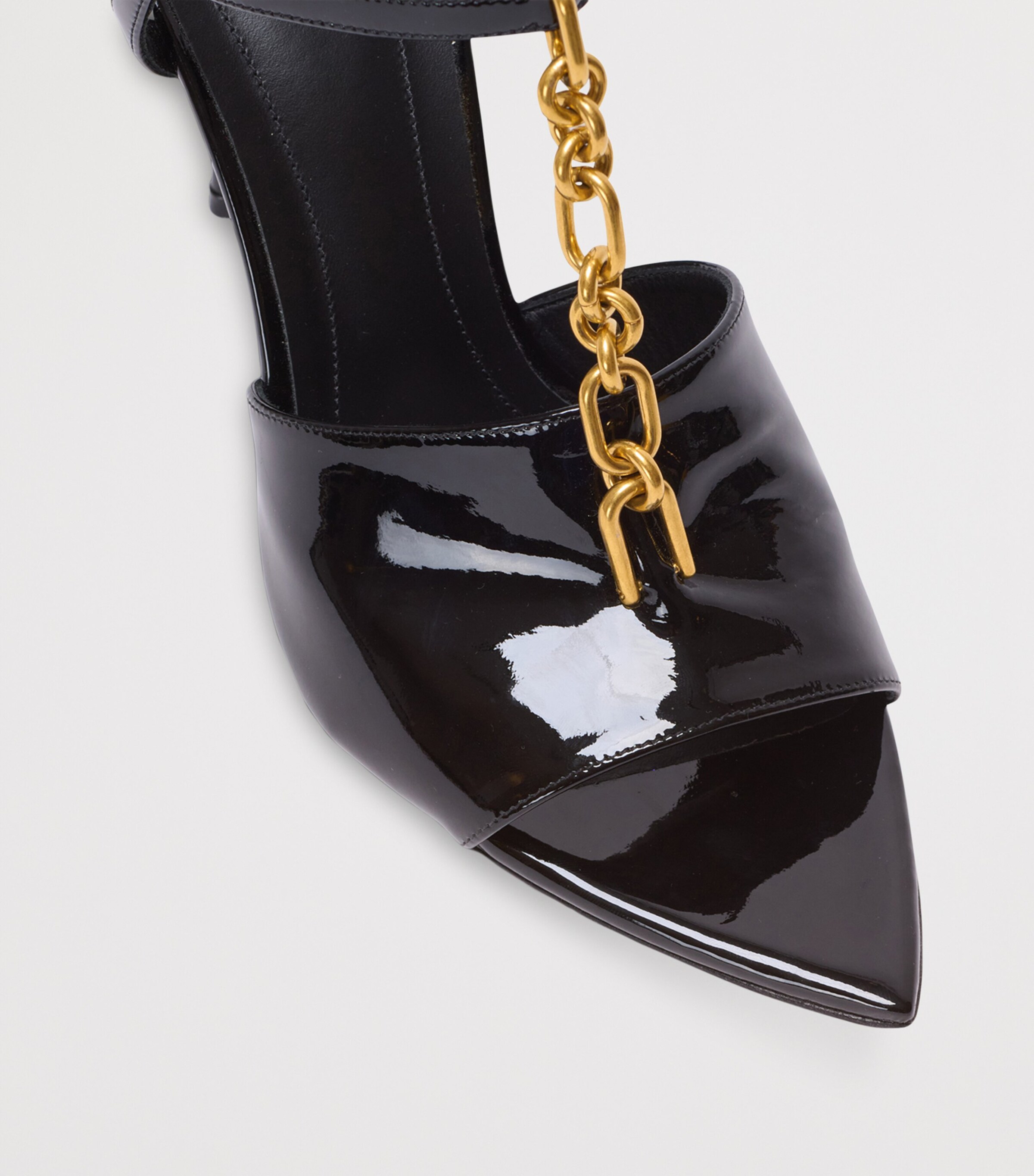 Patent Leather Sync Heeled Mules 95 0PA NOIR Image 4