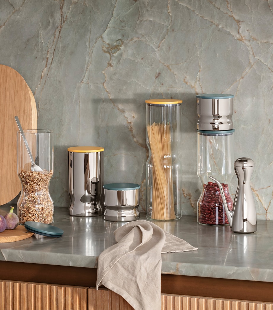 Large Glass Alfredo Canister CLEAR Image 2