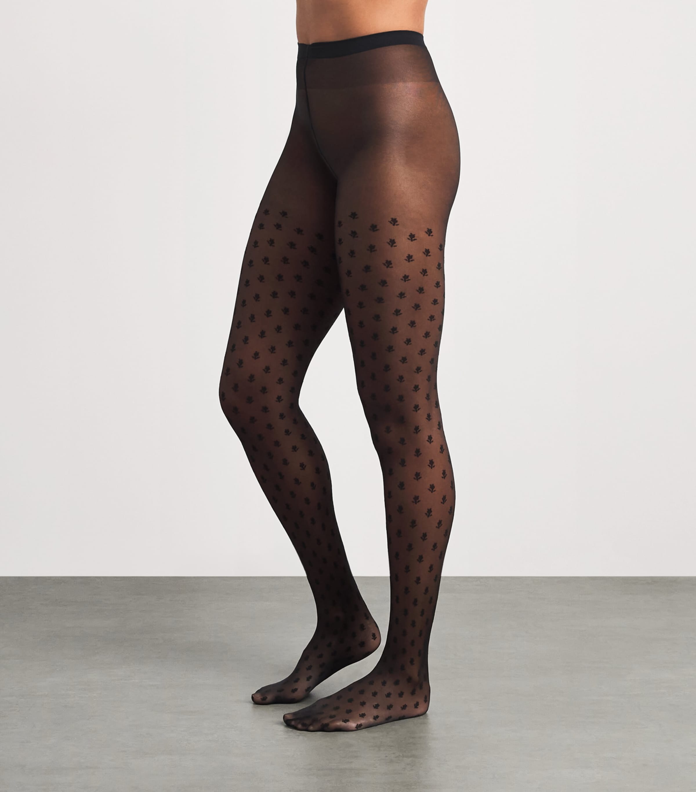Wolford Womens Blossom 20 Tights Black Image 3
