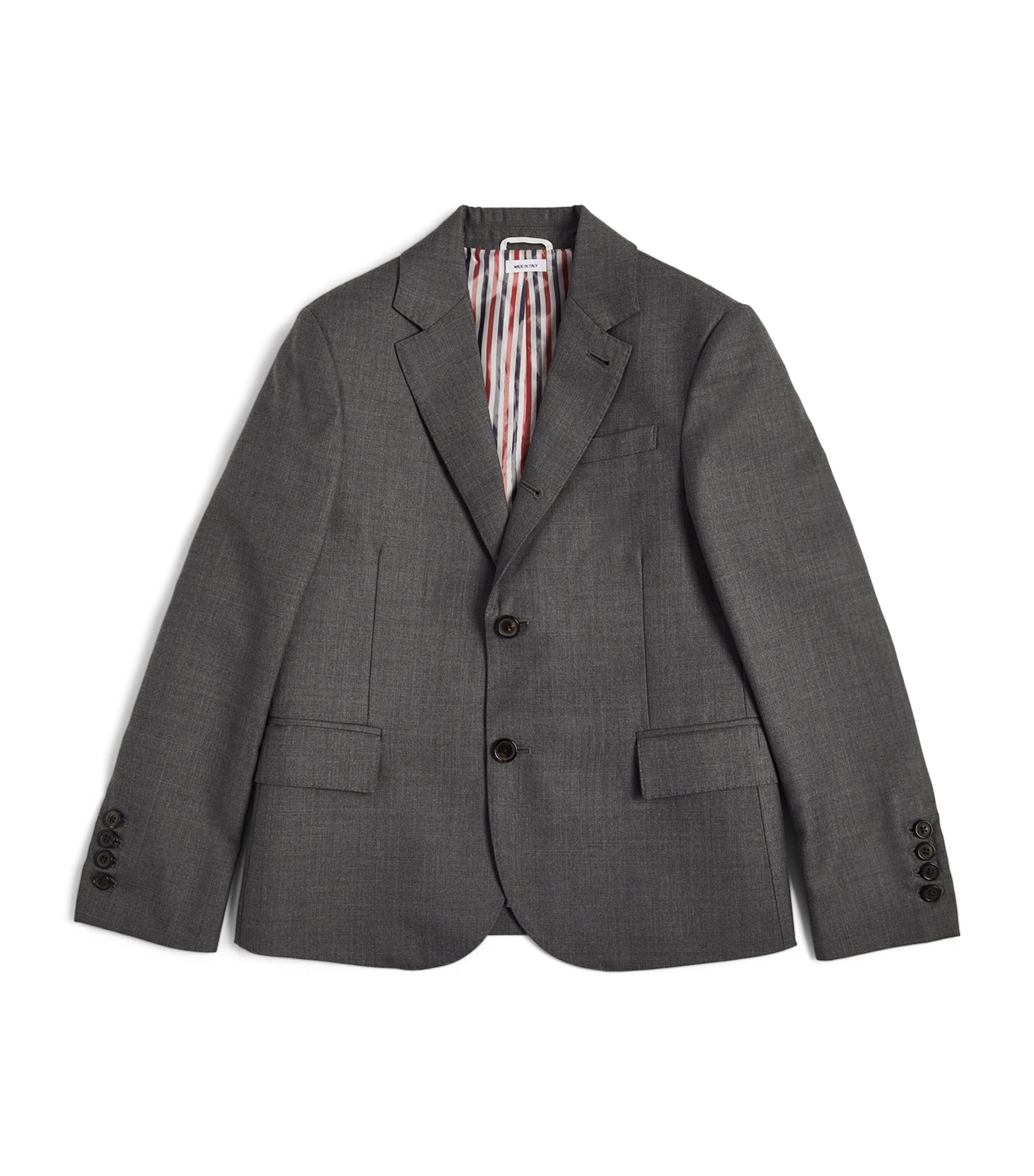 Thom Browne Kids' Wool Sports Coat In Grey