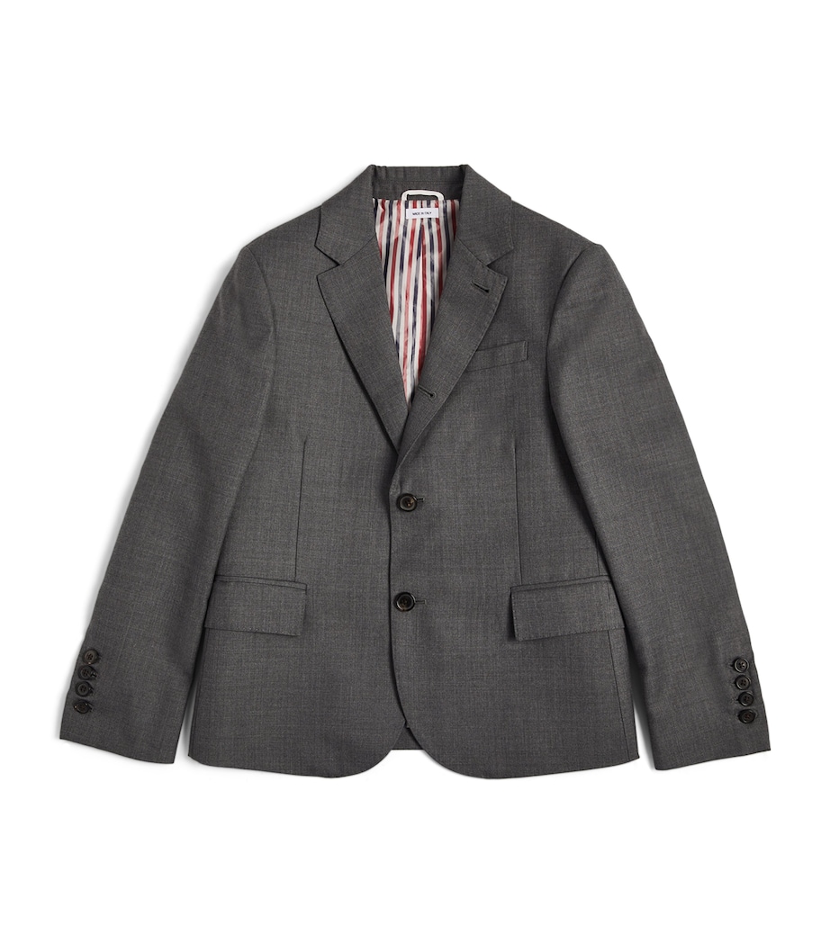 Thom Browne Kids Wool Sports Coat (2-12 Years) Med Grey Image 1