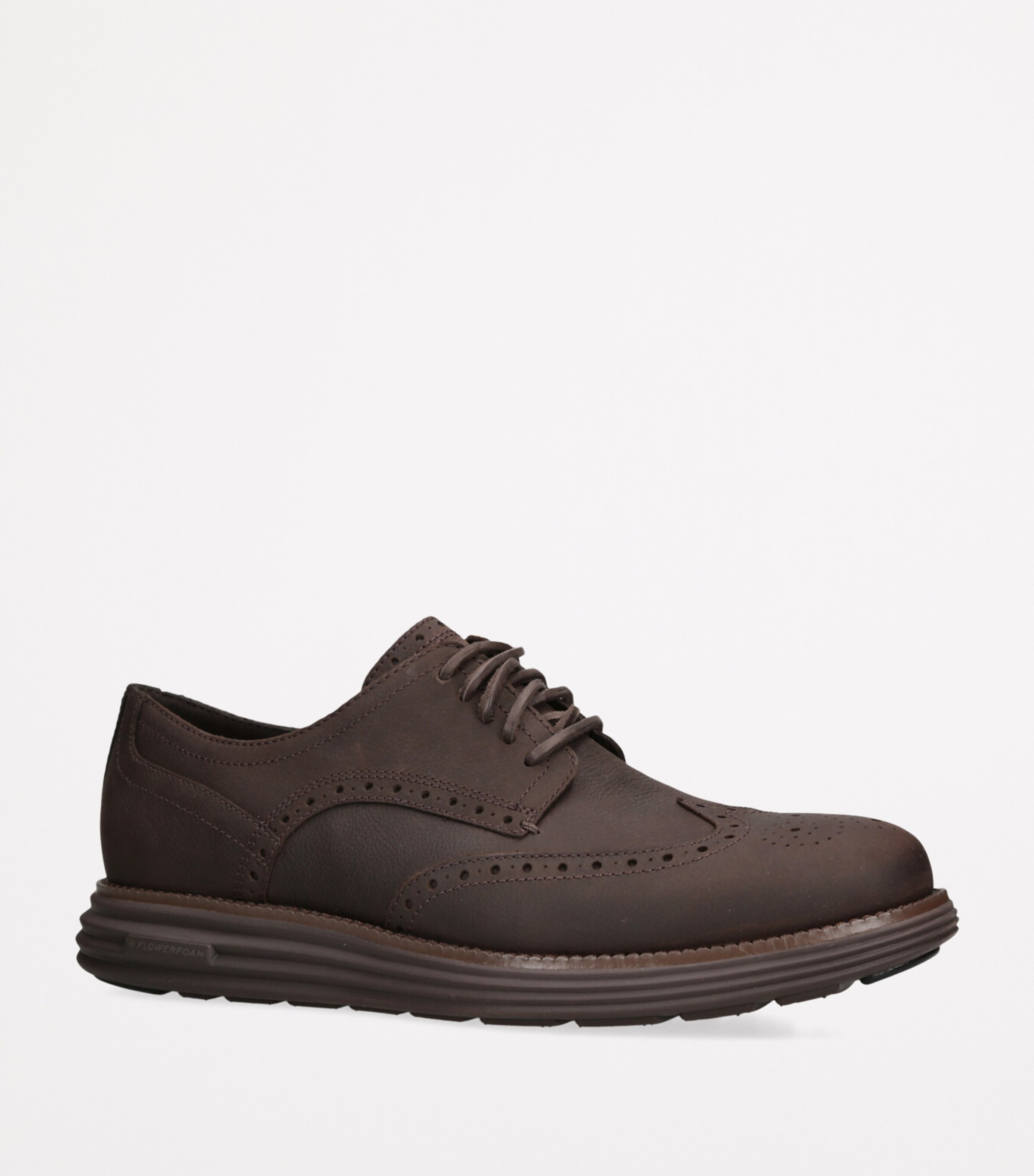 Leather ØriginalGrand Wingtip Oxford Shoes DARK BROWN Image 3