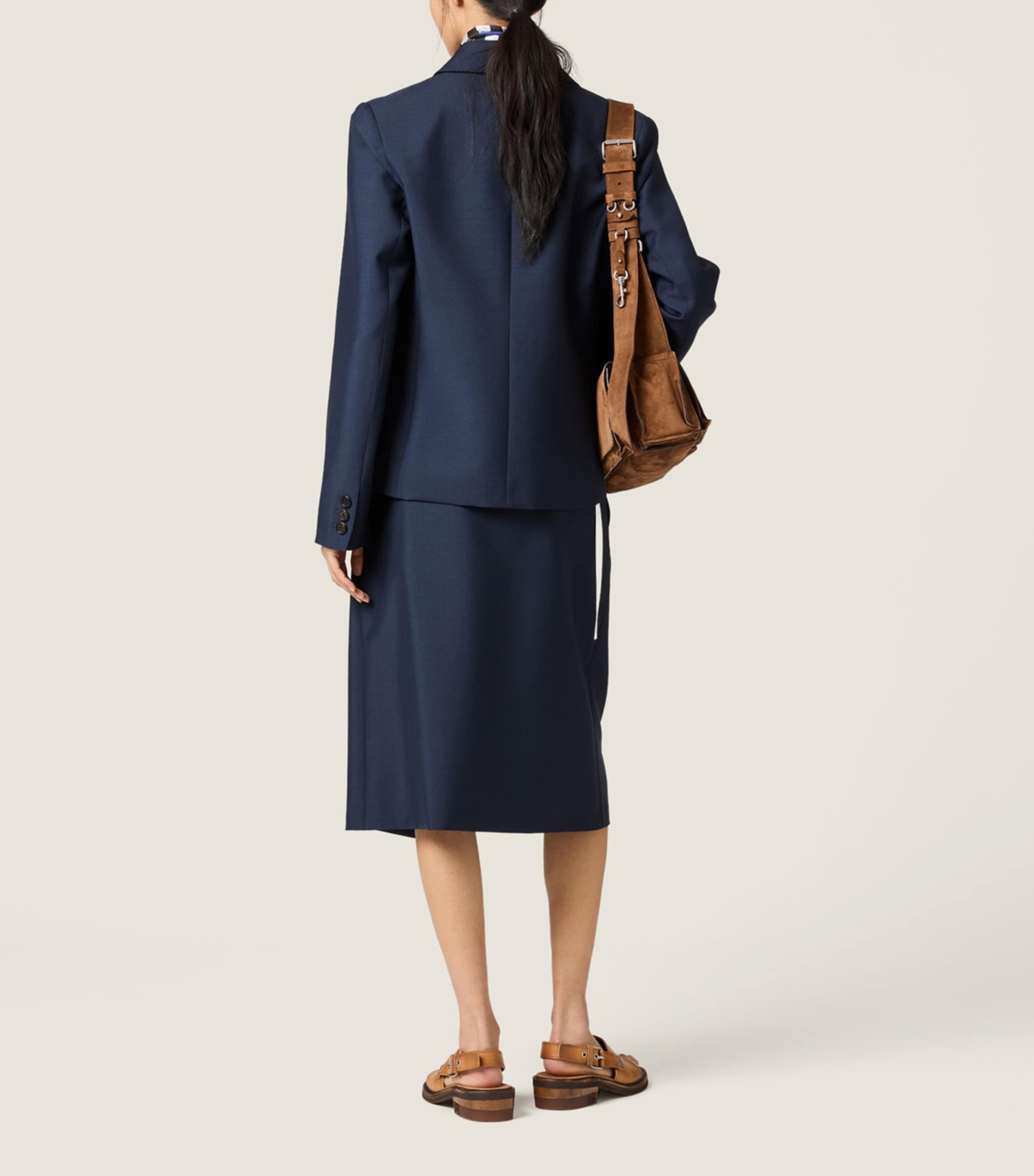 Miu Miu Womens Kid Mohair-Wool Shirt Jacket Image 3