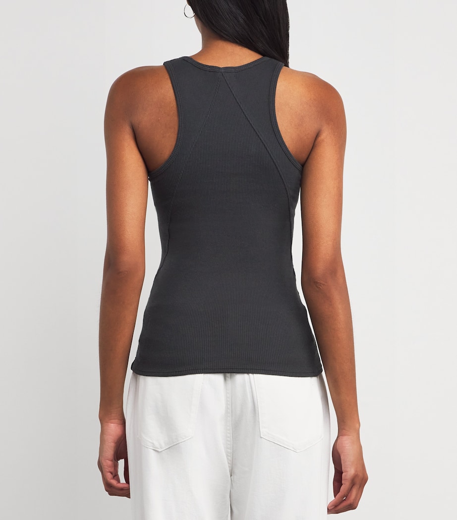 The Essential Rib Tank Top BLACK Image 4