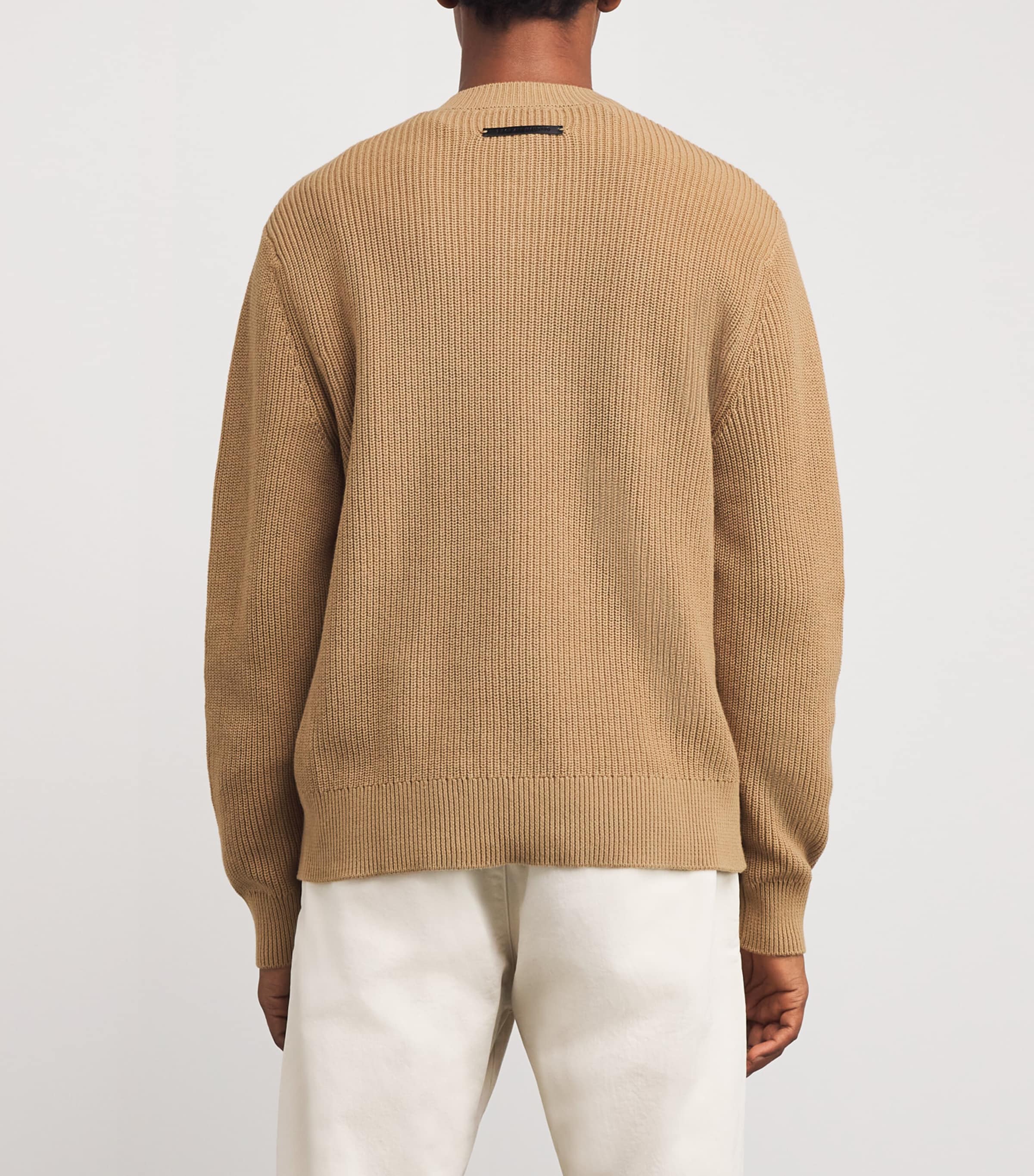 Cotton Henley Sweatshirt BEIGE Image 4