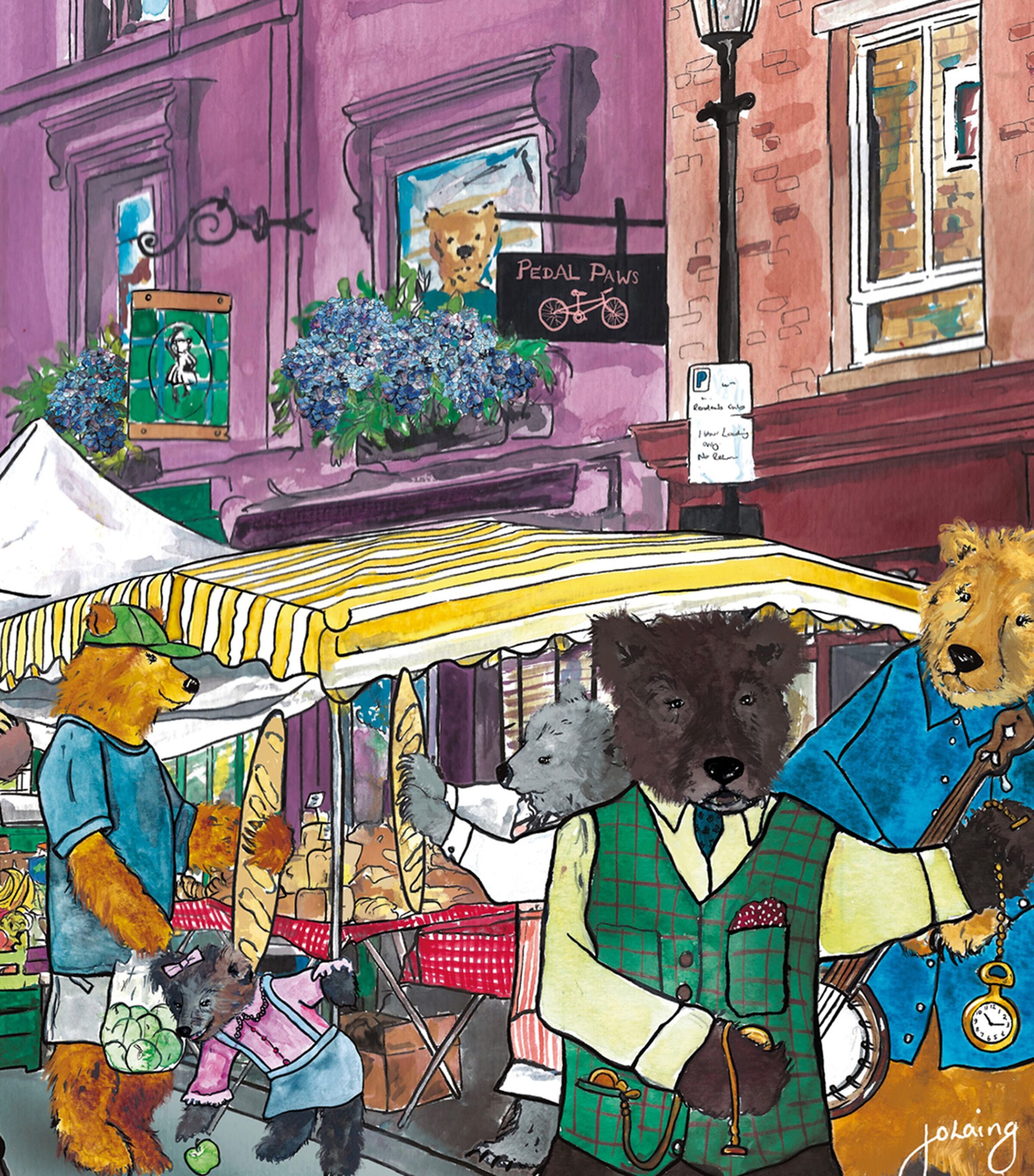 Portobearlo Road Print (42cm x 59cm) MULTI Image 4