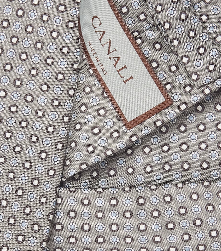 Canali Silk Medallion Print Tie Image 3