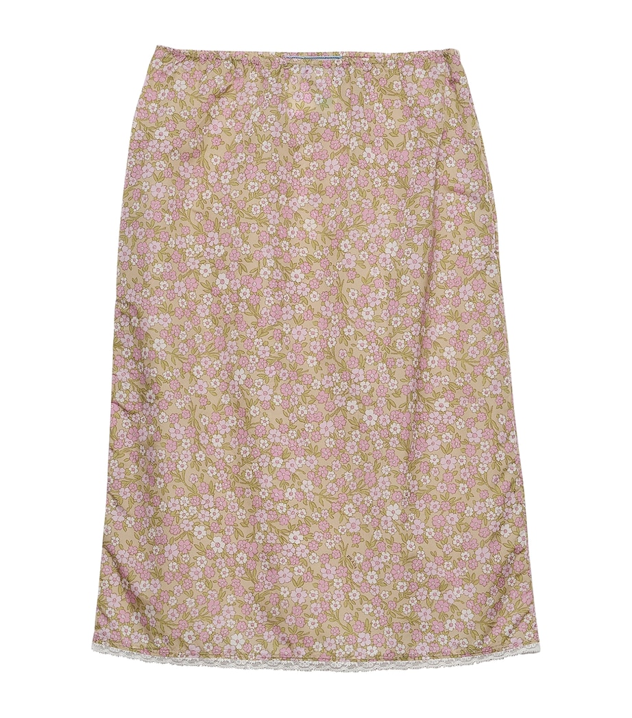 Prada Womens Re-Nylon Floral Midi Skirt Image 1