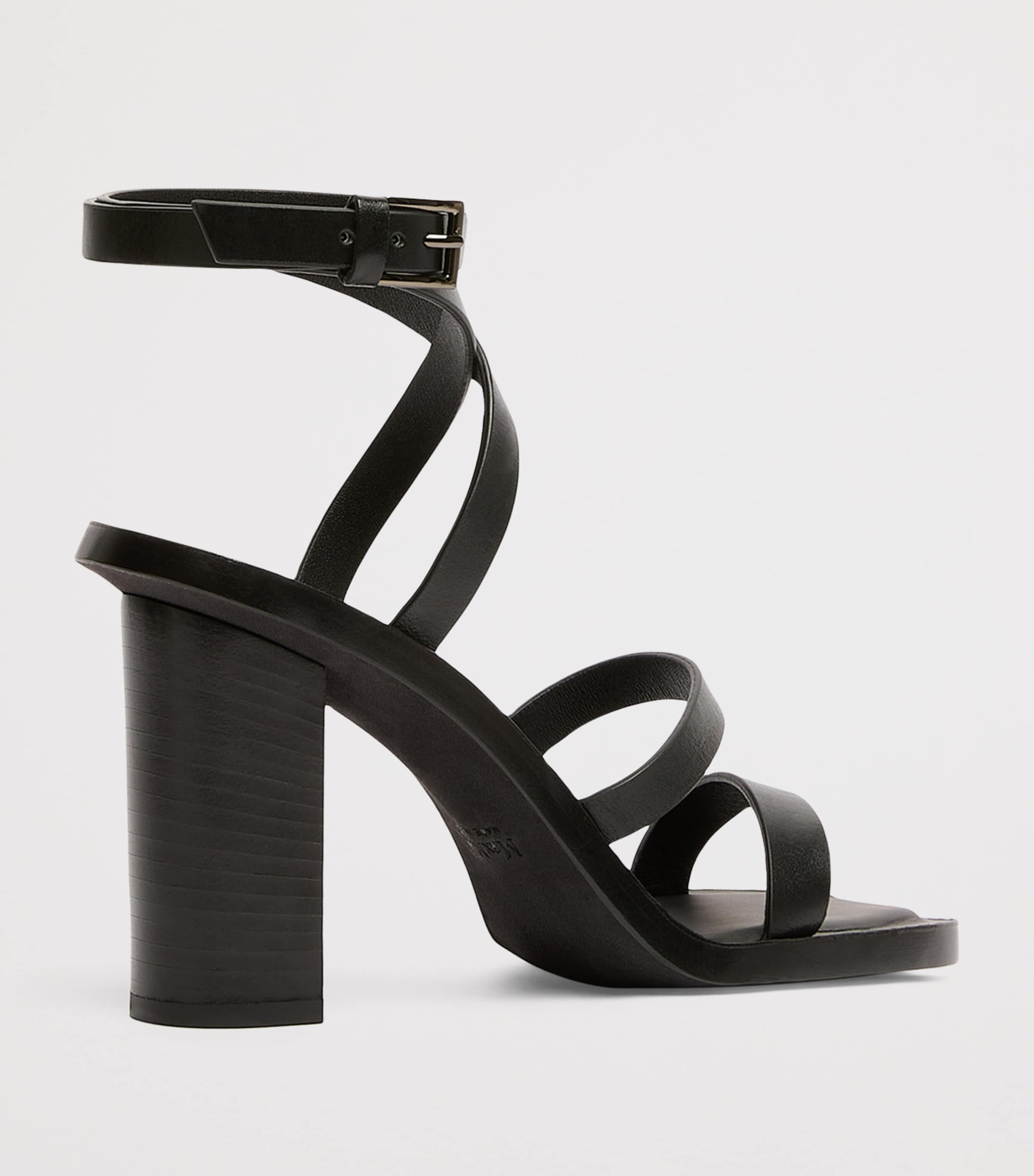 Max Mara Leather Heeled Sandals 90 Black Image 5