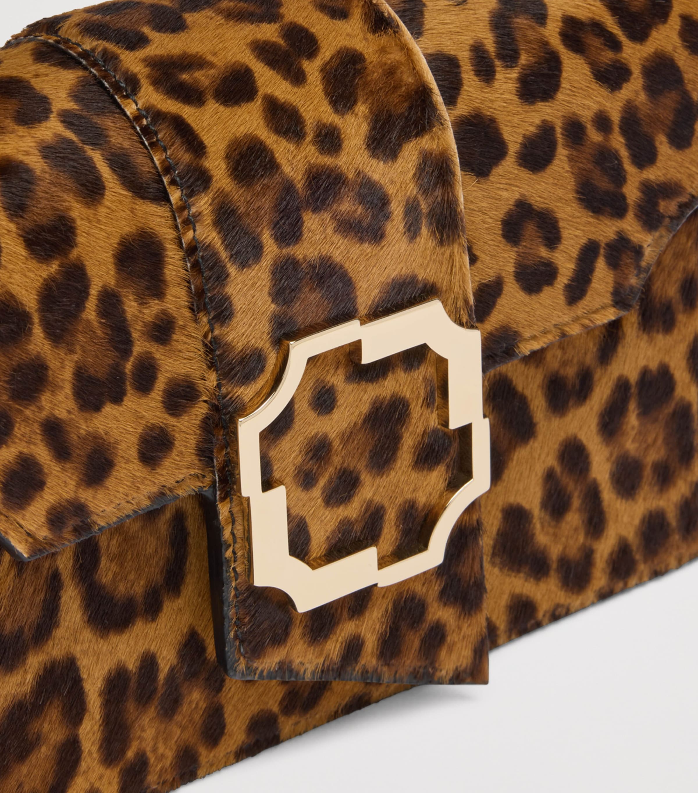 Mini Leopard Audrey Top-Handle Bag BROWN Image 6