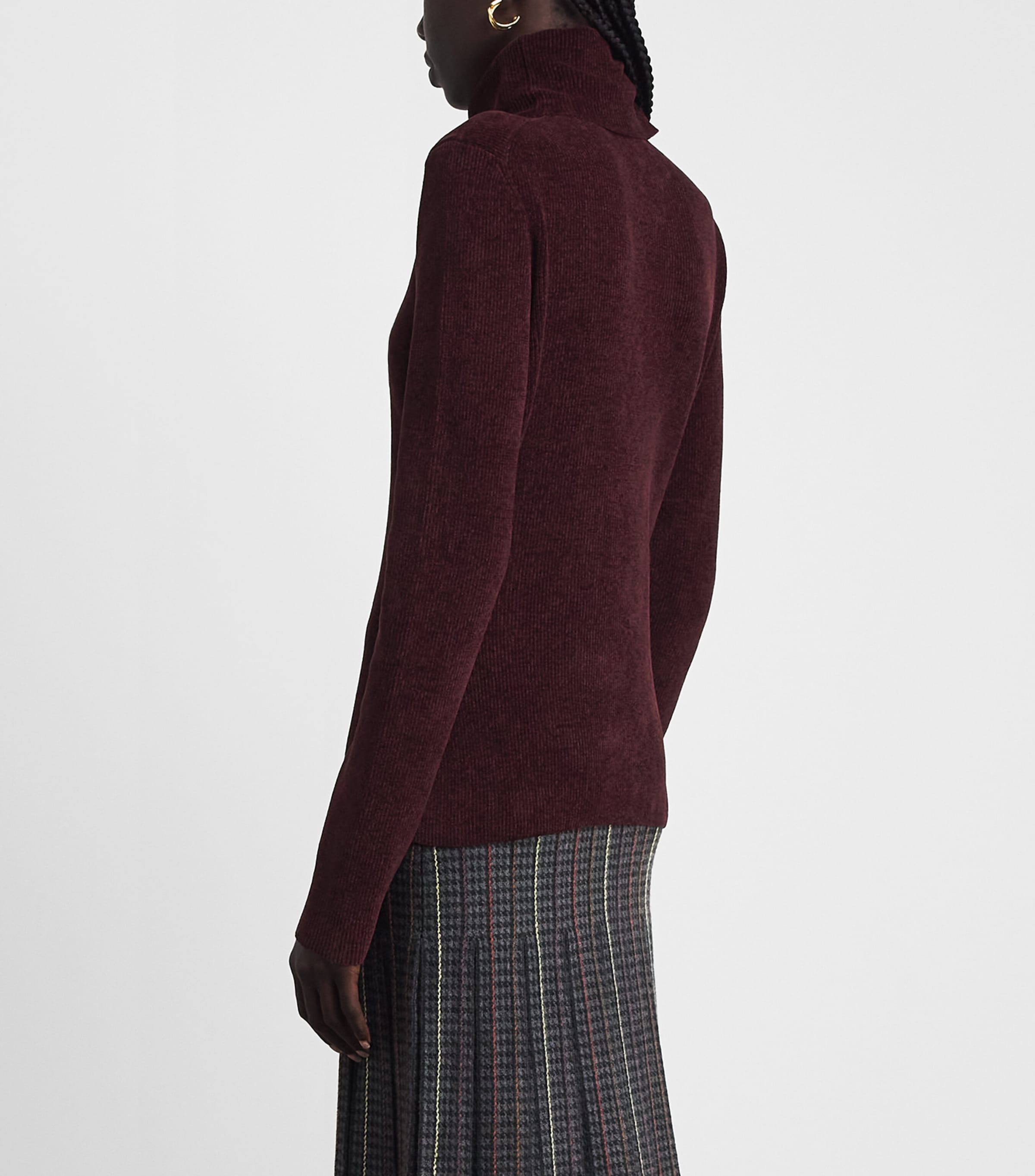 Gabriela Hearst Womens Silk Rollneck Torcello Sweater Plu Plum Image 5